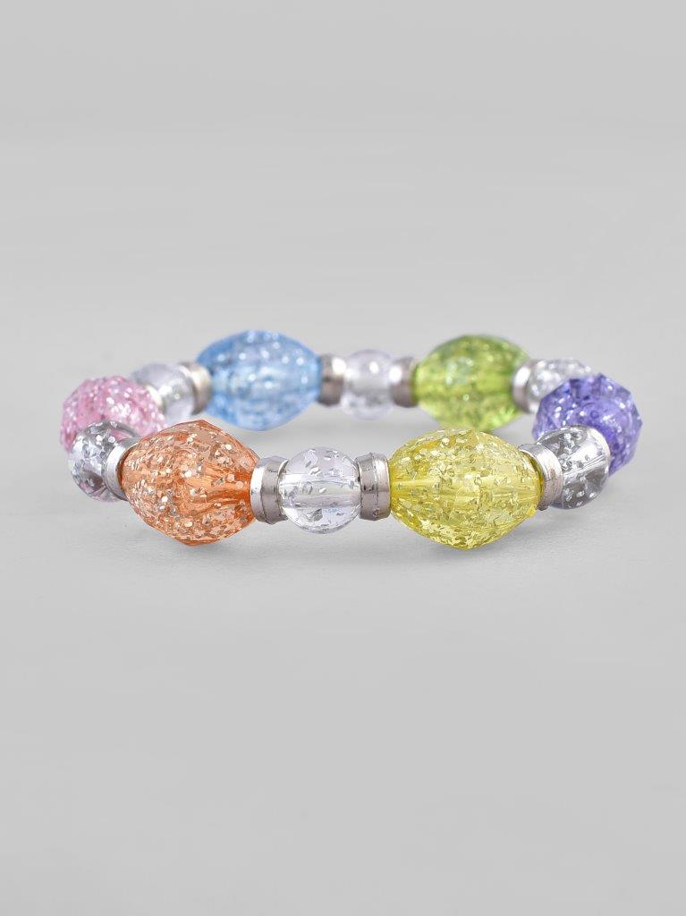 VOJ Multi Colour Beaded Elasticated Bracelet  Grab2Buy VOJ Grab2Buy