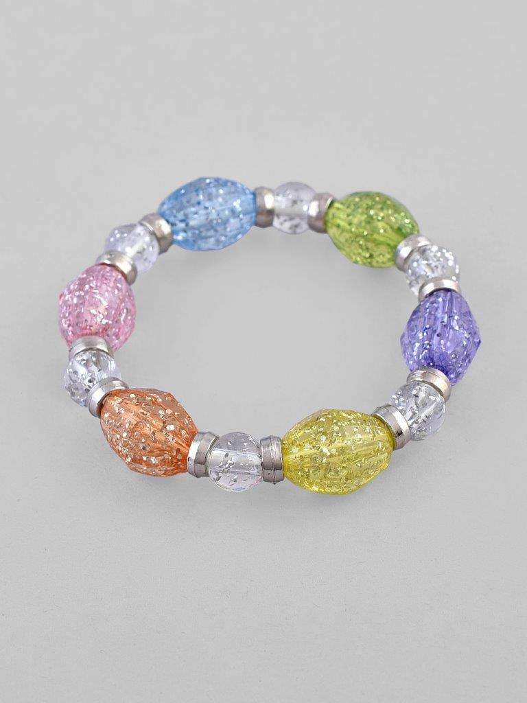 VOJ Multi Colour Beaded Elasticated Bracelet  Grab2Buy VOJ Grab2Buy