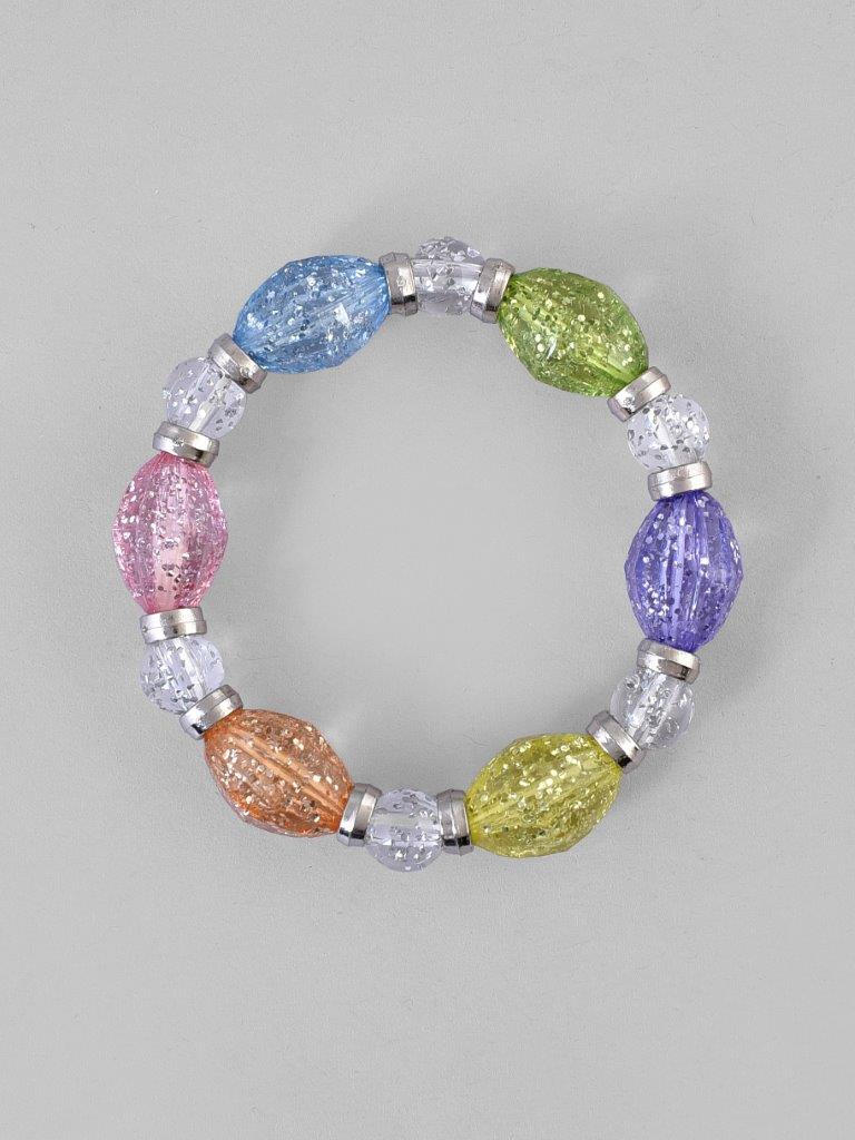 VOJ Multi Colour Beaded Elasticated Bracelet  Grab2Buy VOJ Grab2Buy