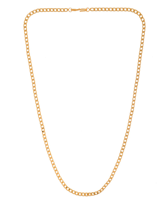 VOJ Stainless Steel Gold Polished Minimal Link Chain For Women 