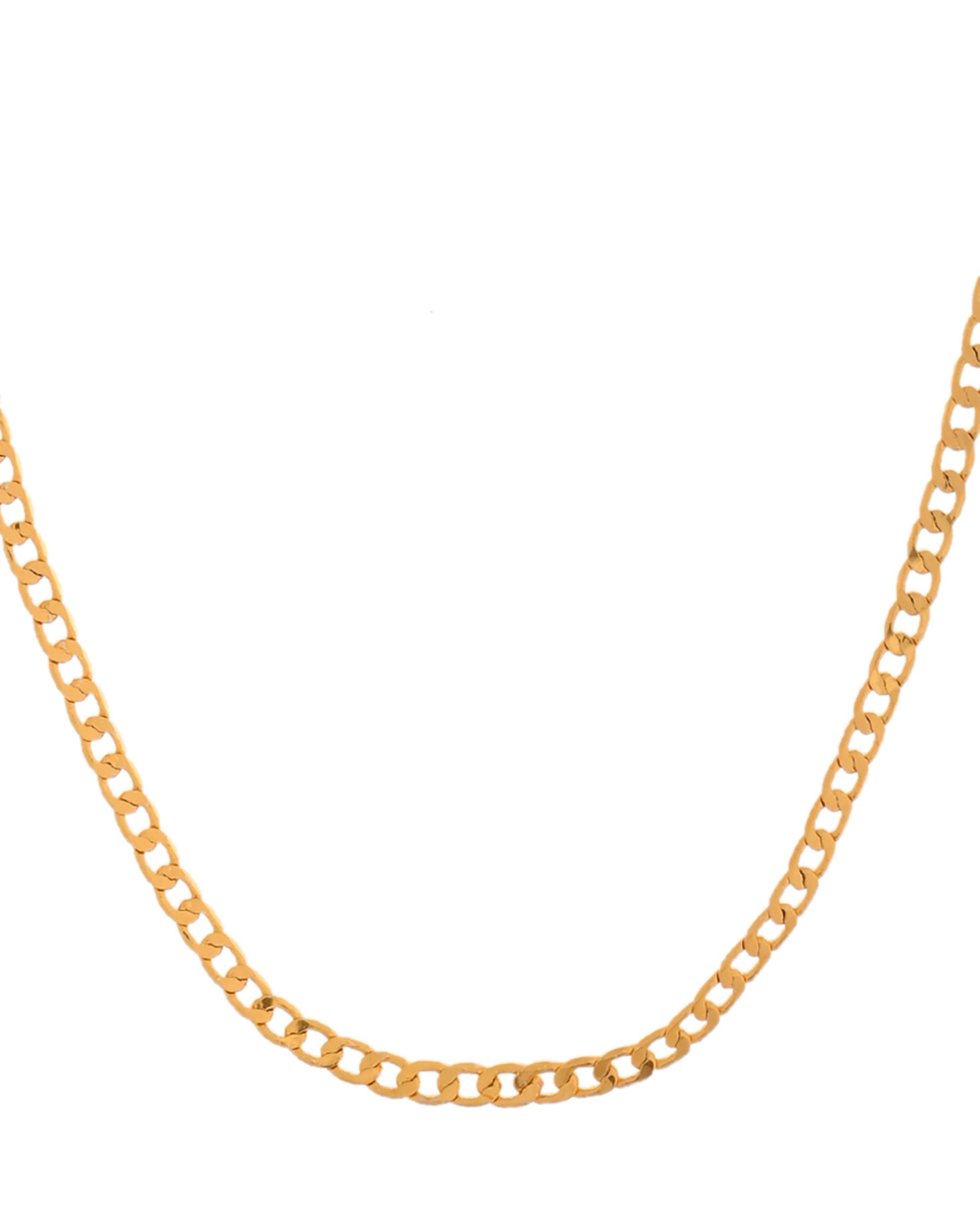 VOJ Stainless Steel Gold Polished Minimal Link Chain For Women 
