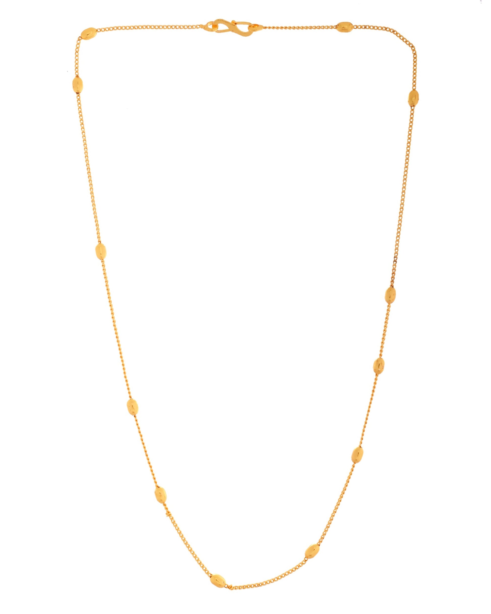 VOJ Gold Polished Minimal Stainless Steel Chain 