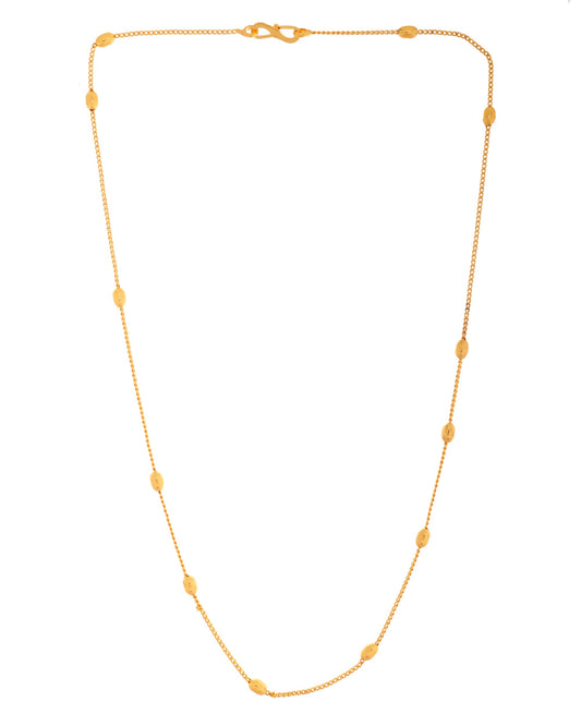 VOJ Gold Polished Minimal Stainless Steel Chain 