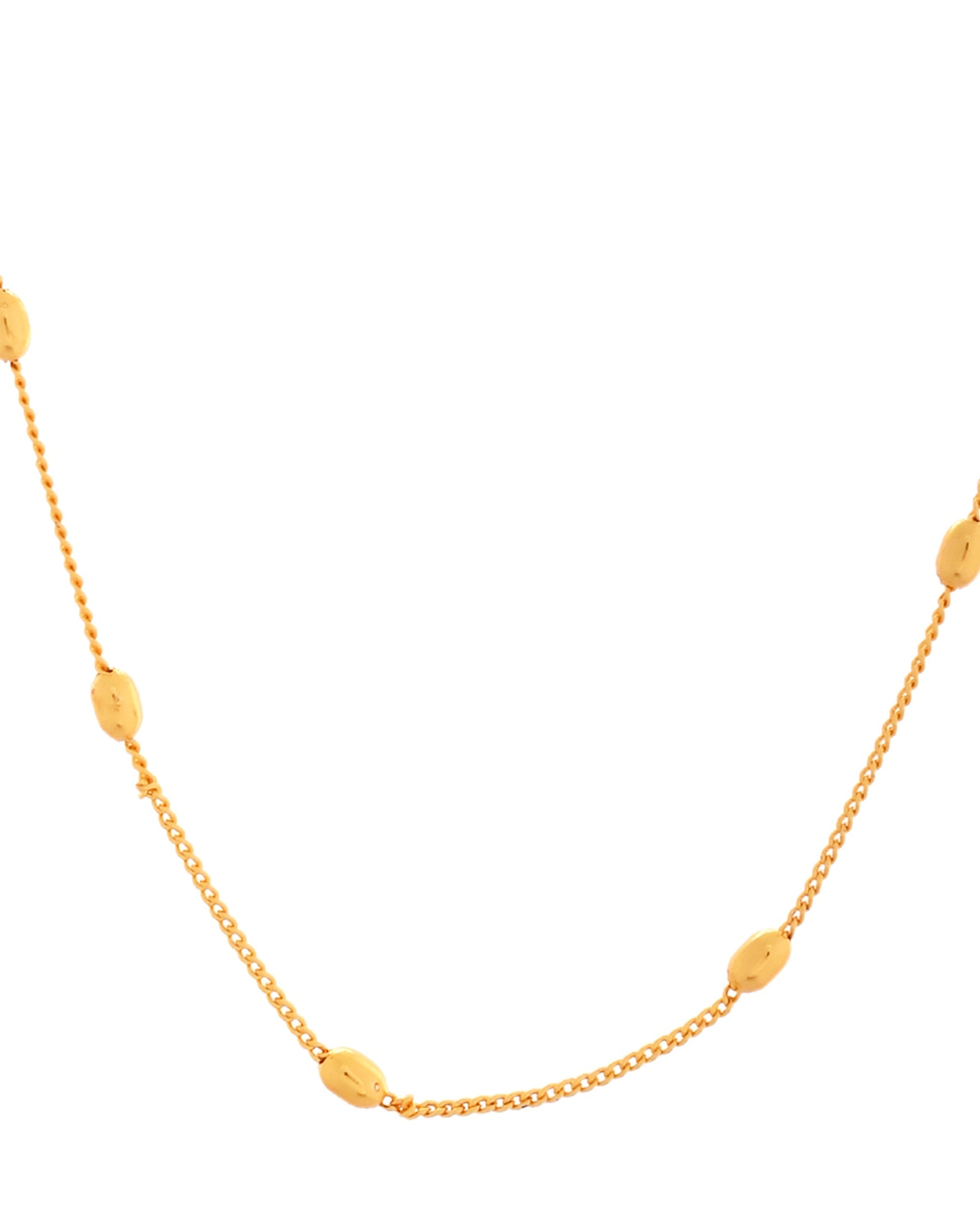 VOJ Gold Polished Minimal Stainless Steel Chain 