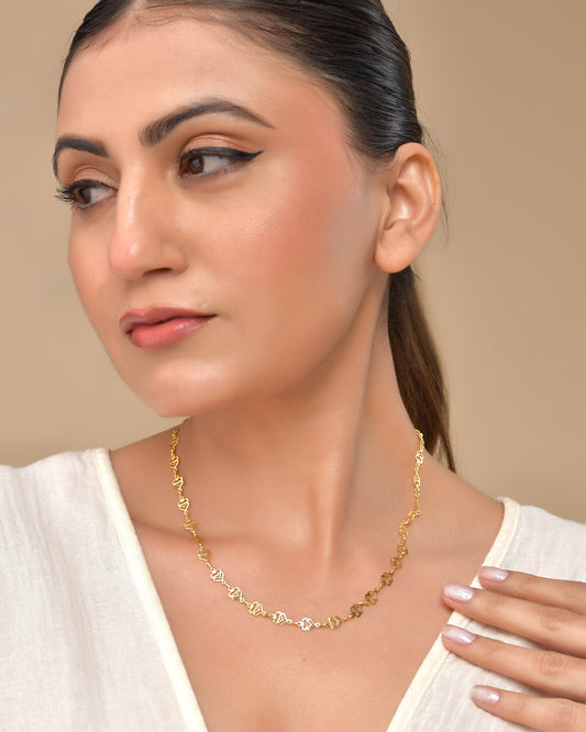 VOJ Gold Polished Elegant Designer Classic Chain 