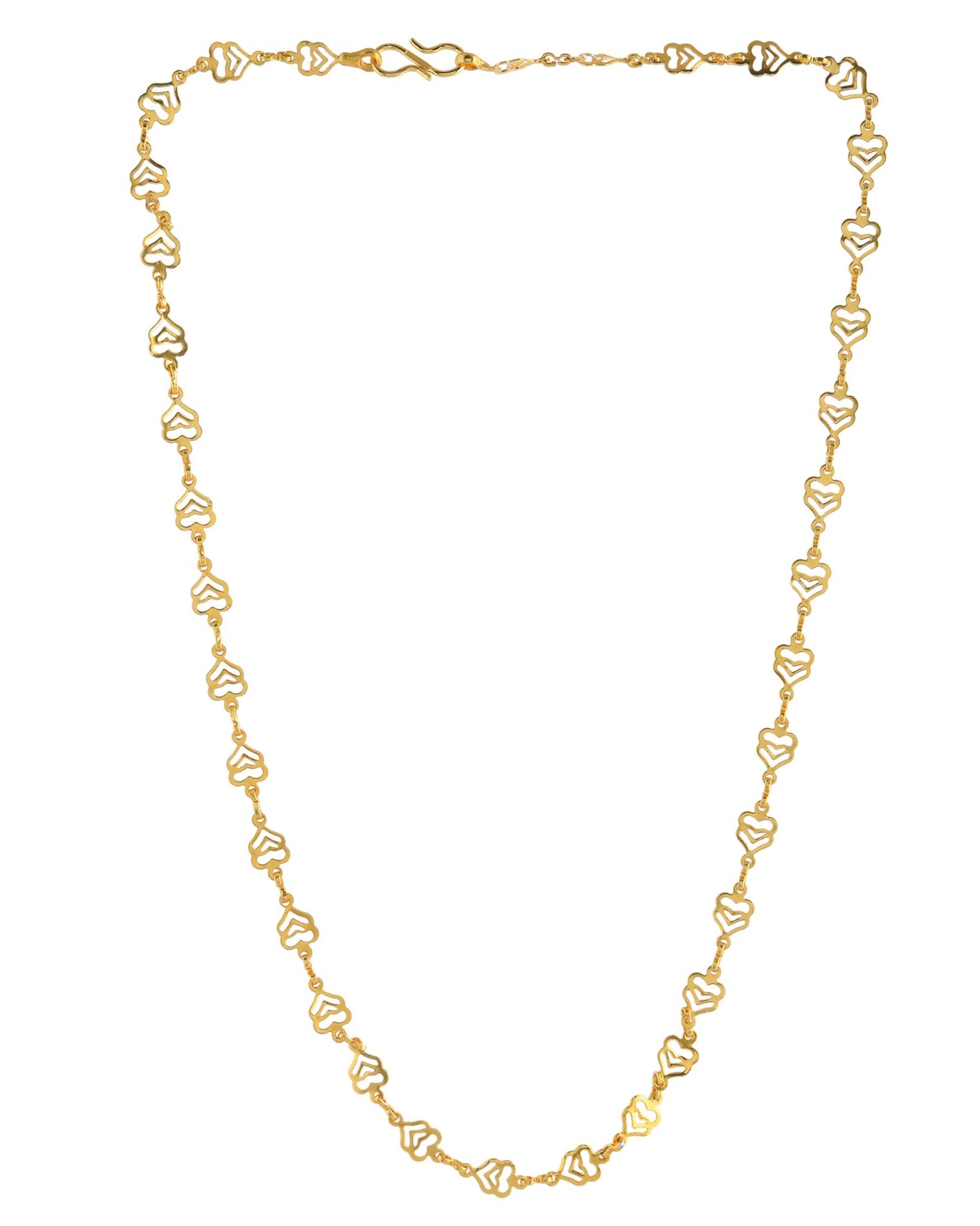 VOJ Gold Polished Elegant Designer Classic Chain 