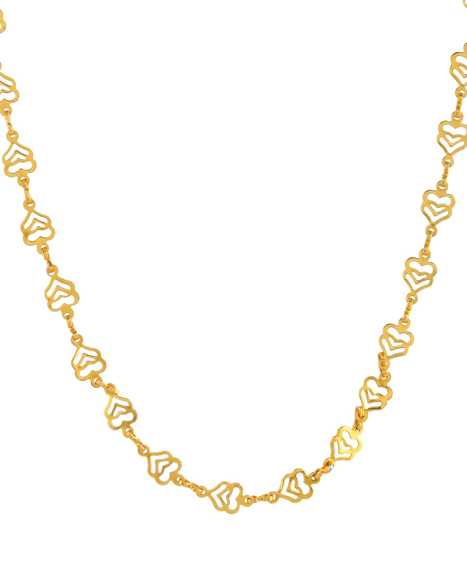 VOJ Gold Polished Elegant Designer Classic Chain 