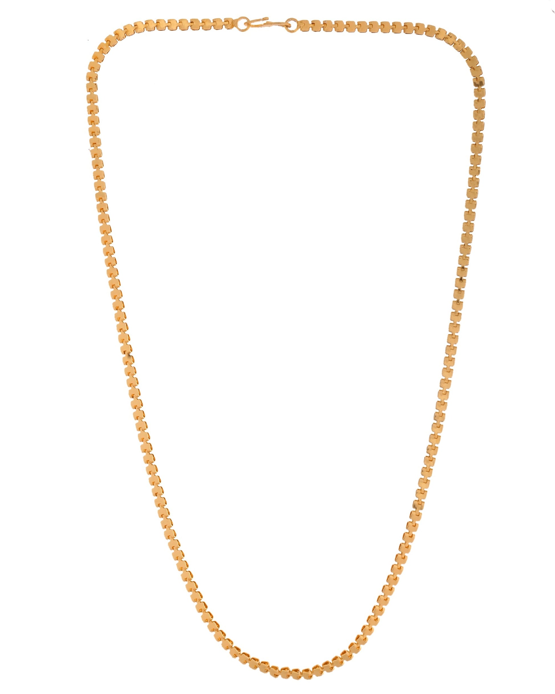 VOJ Women Gold Polished Classic Linked Chain 