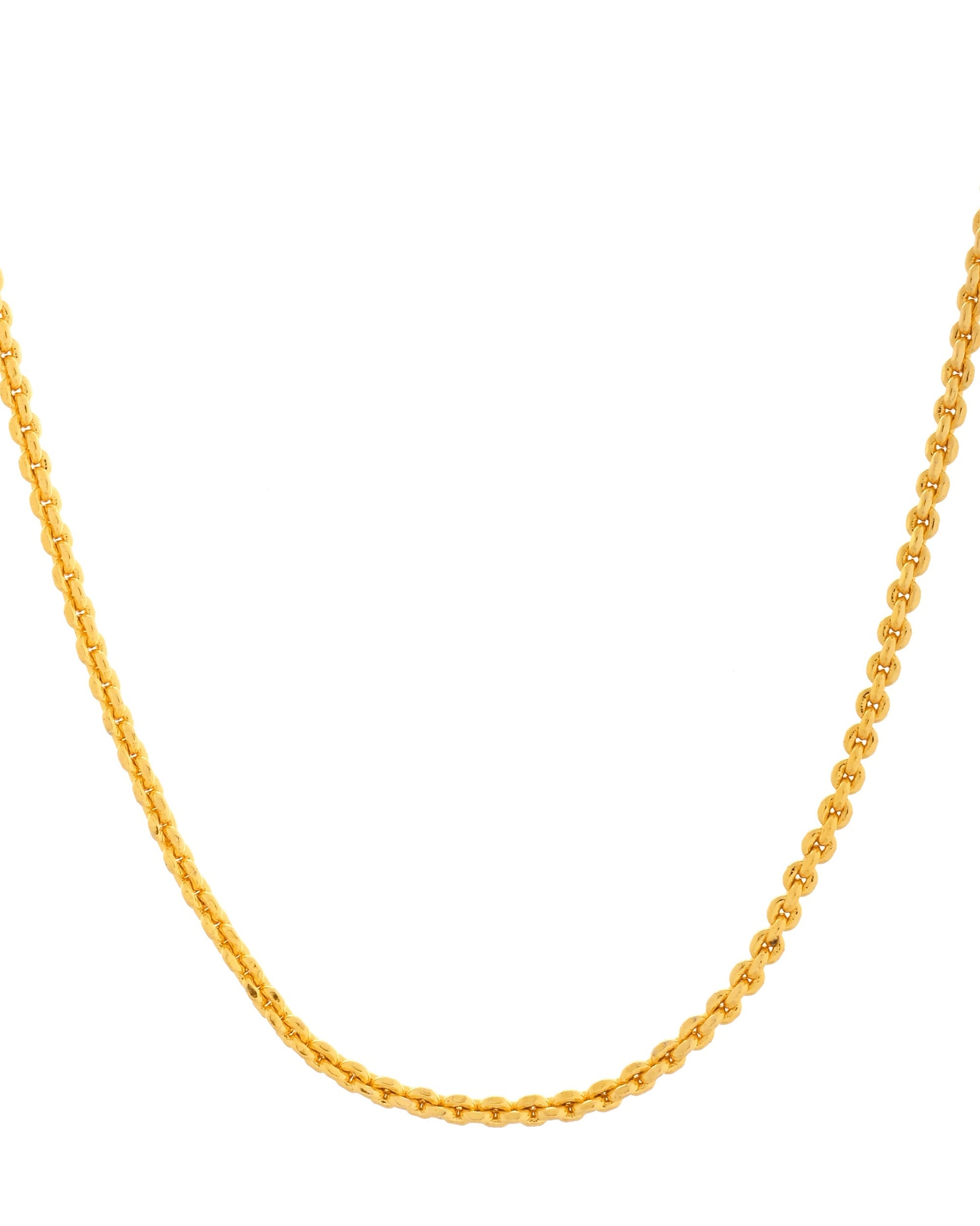 VOJ Gold Polished Women Stainless Steel Classic Chain 