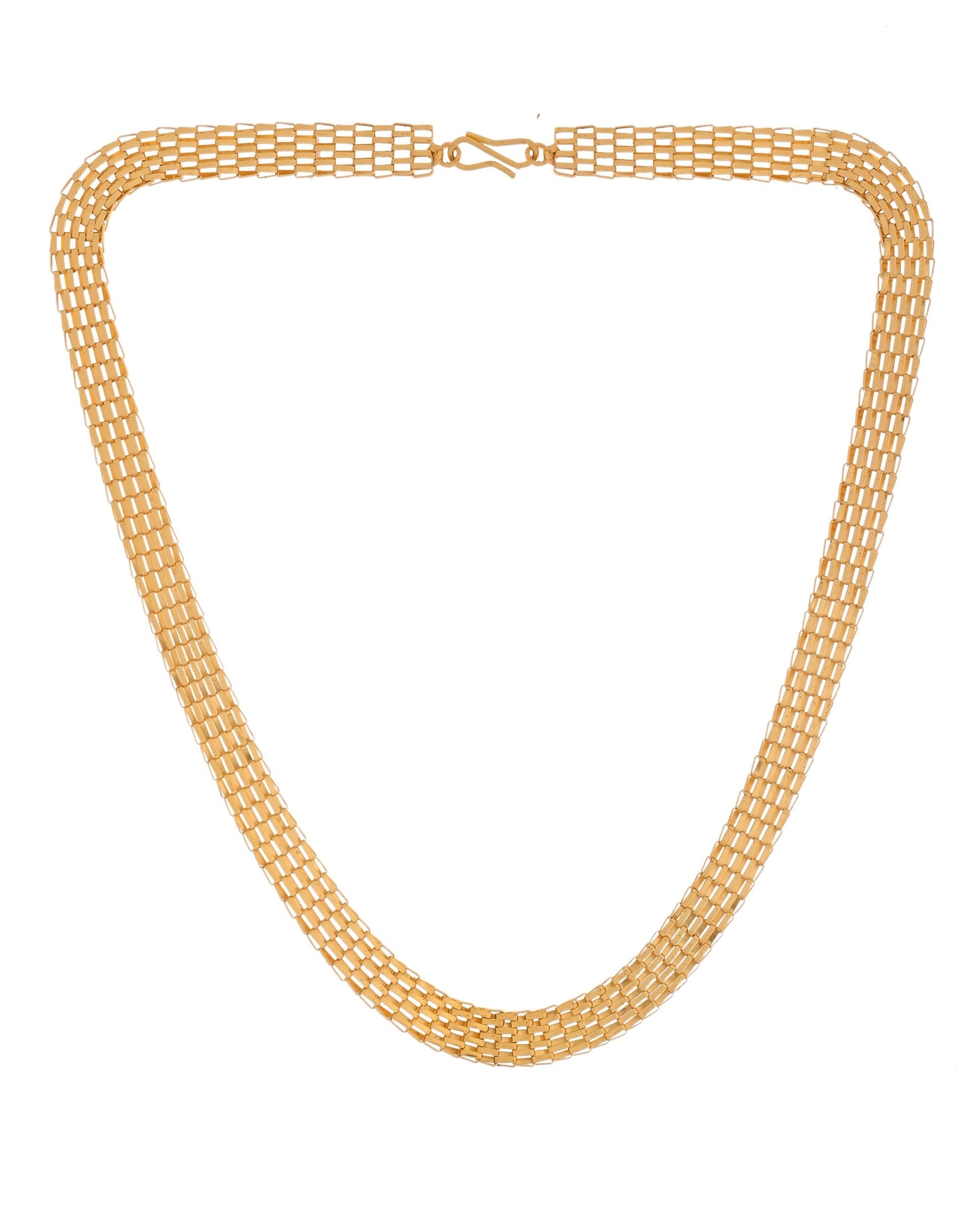 VOJ Men Gold Polished Think Classic Chain 