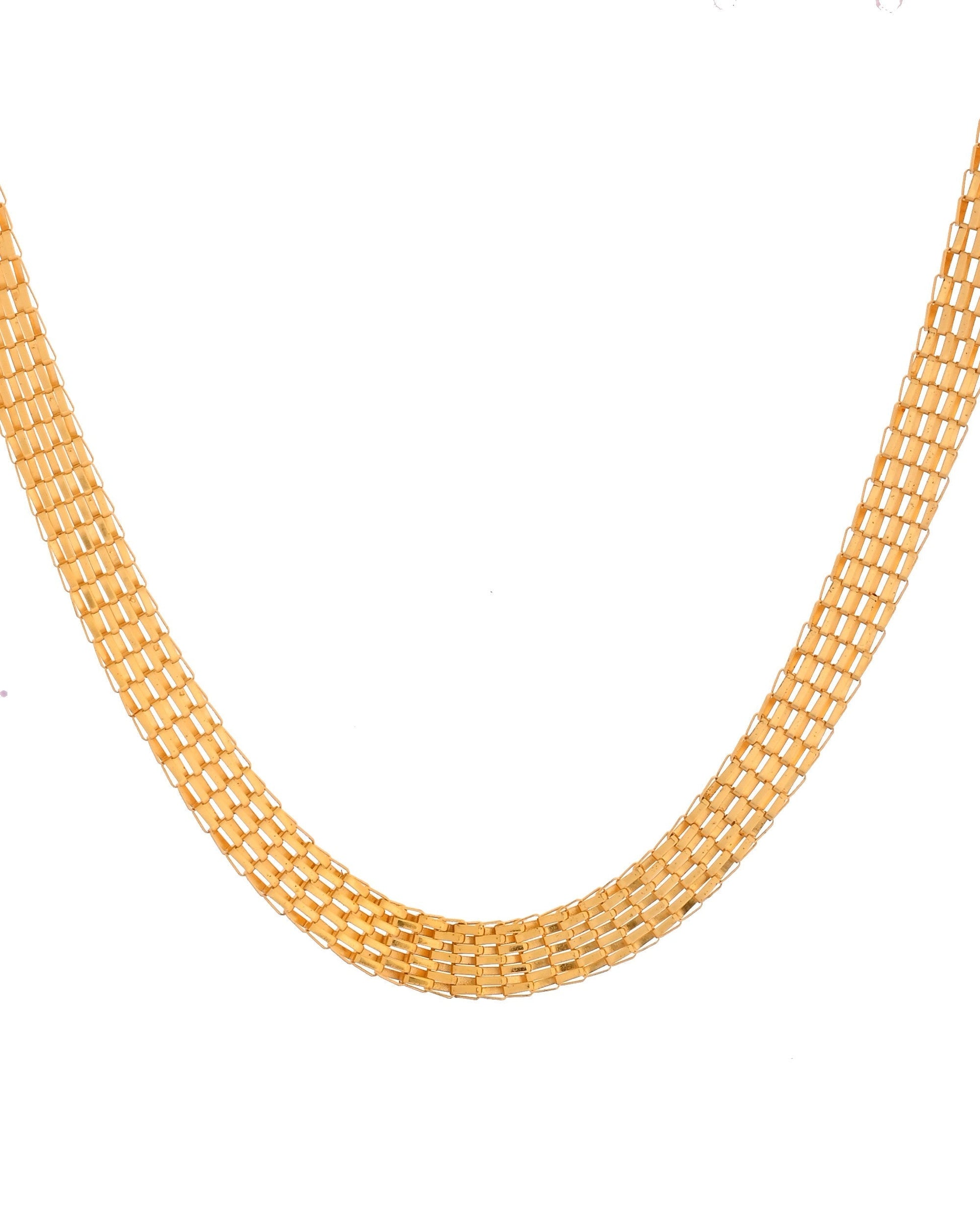 VOJ Men Gold Polished Think Classic Chain 