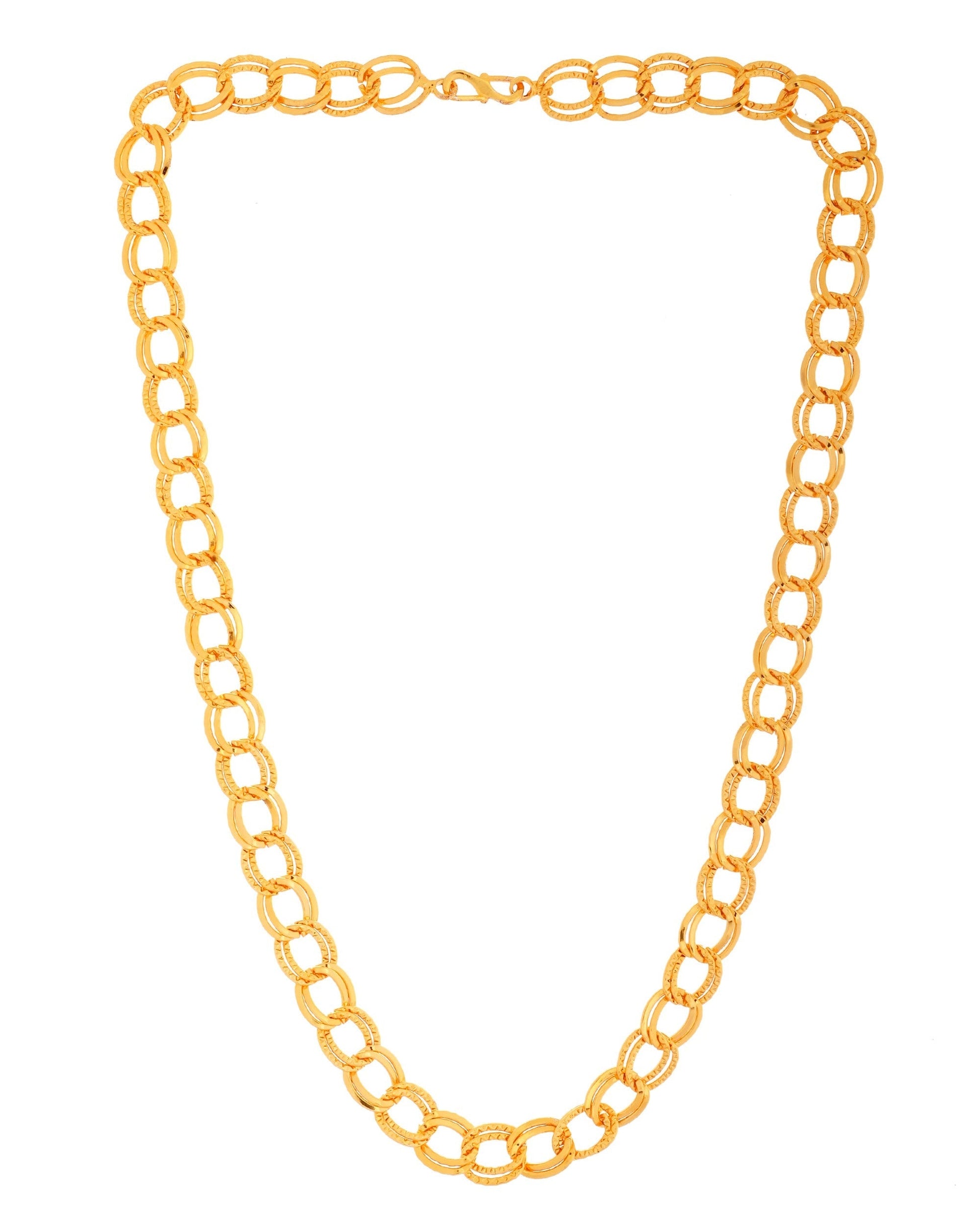 VOJ Men Designer Thick Stainless Steel Linked Chain 