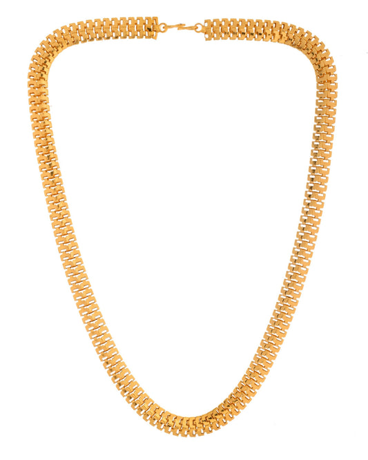 VOJ Stainless Steel Men Gold Polished Thick Chain 