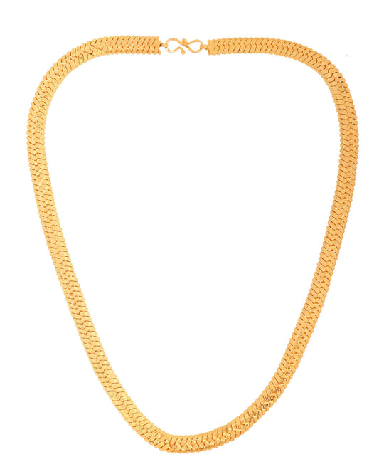 VOJ Gold Polished Minimal Chain For Men 
