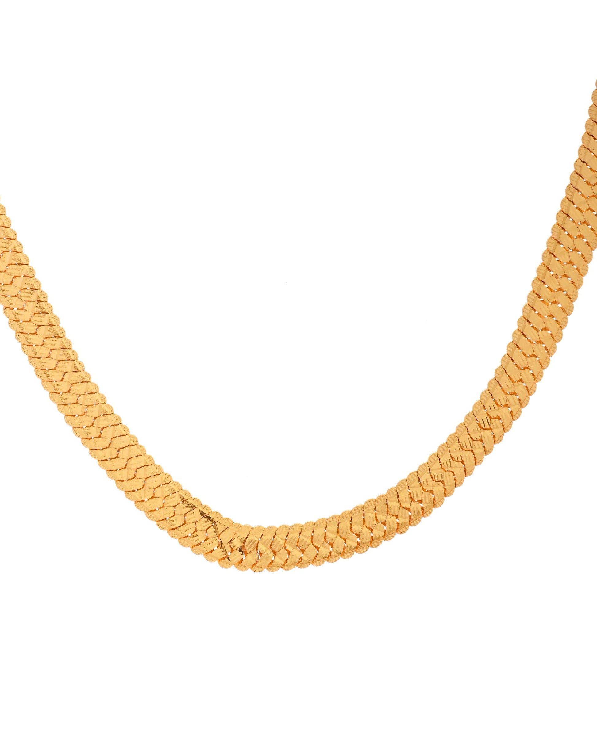 VOJ Gold Polished Minimal Chain For Men 