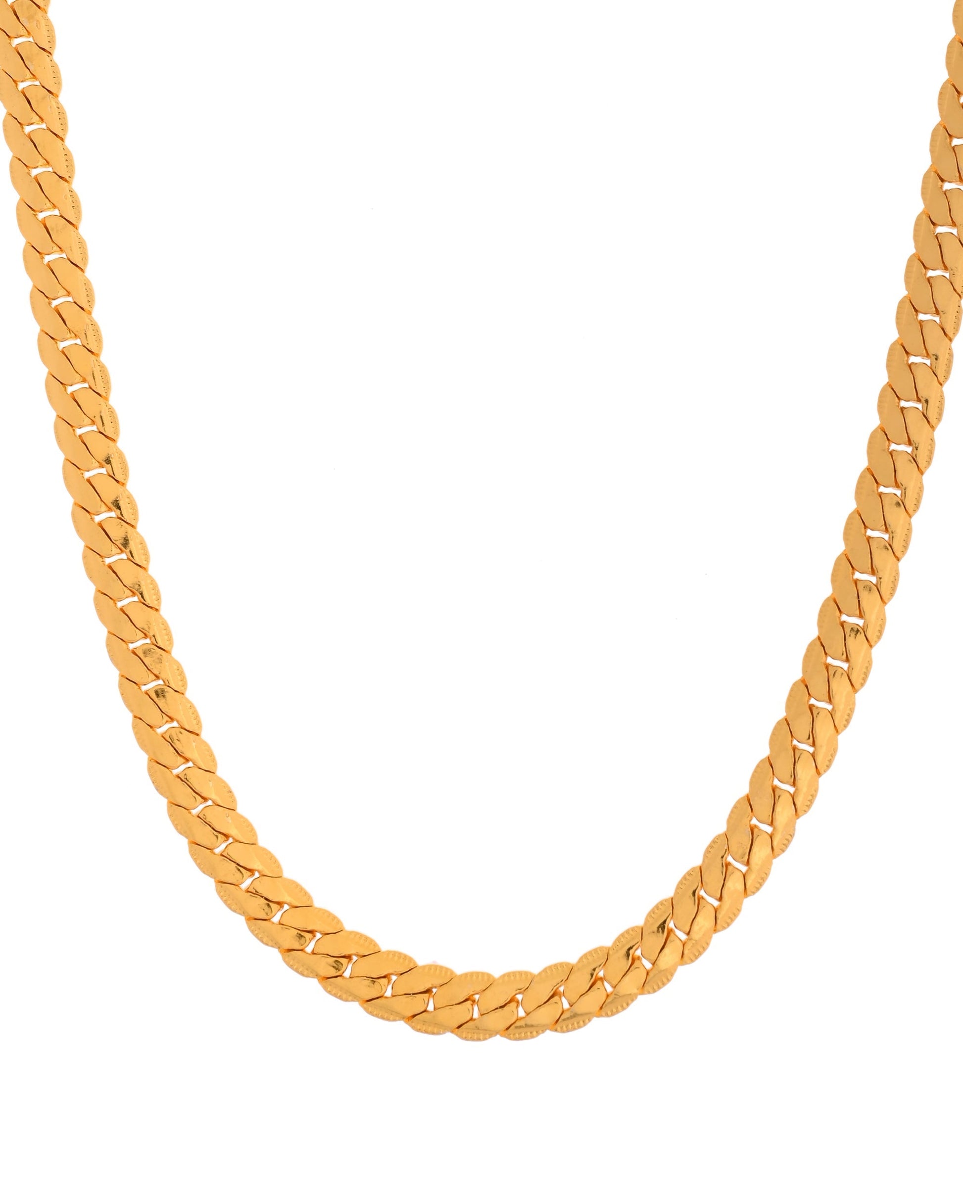 VOJ Gold Polished Stainless Steel Chain For Men 
