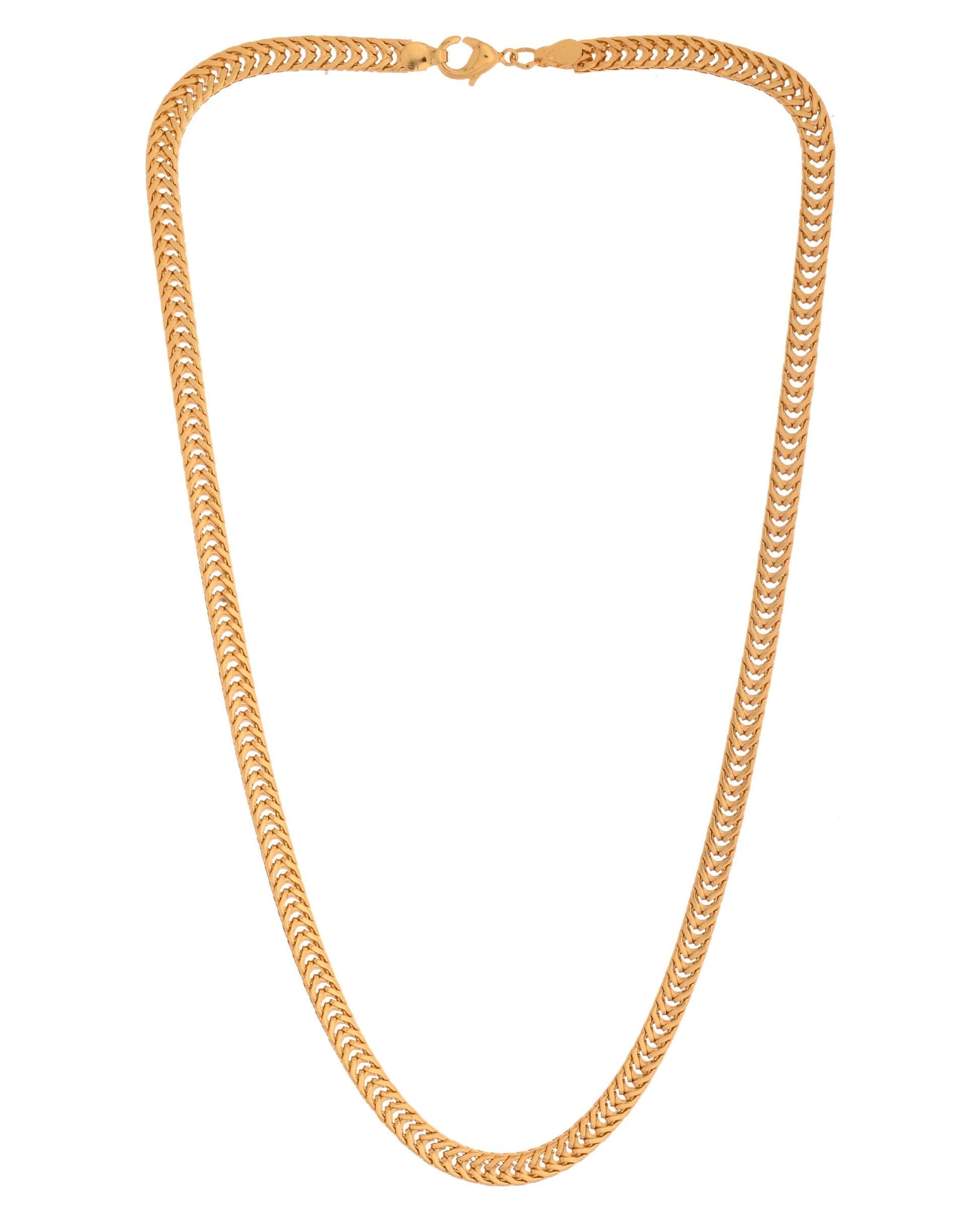 VOJ Stainless Steel Classic Linked Gold Polished Chain 