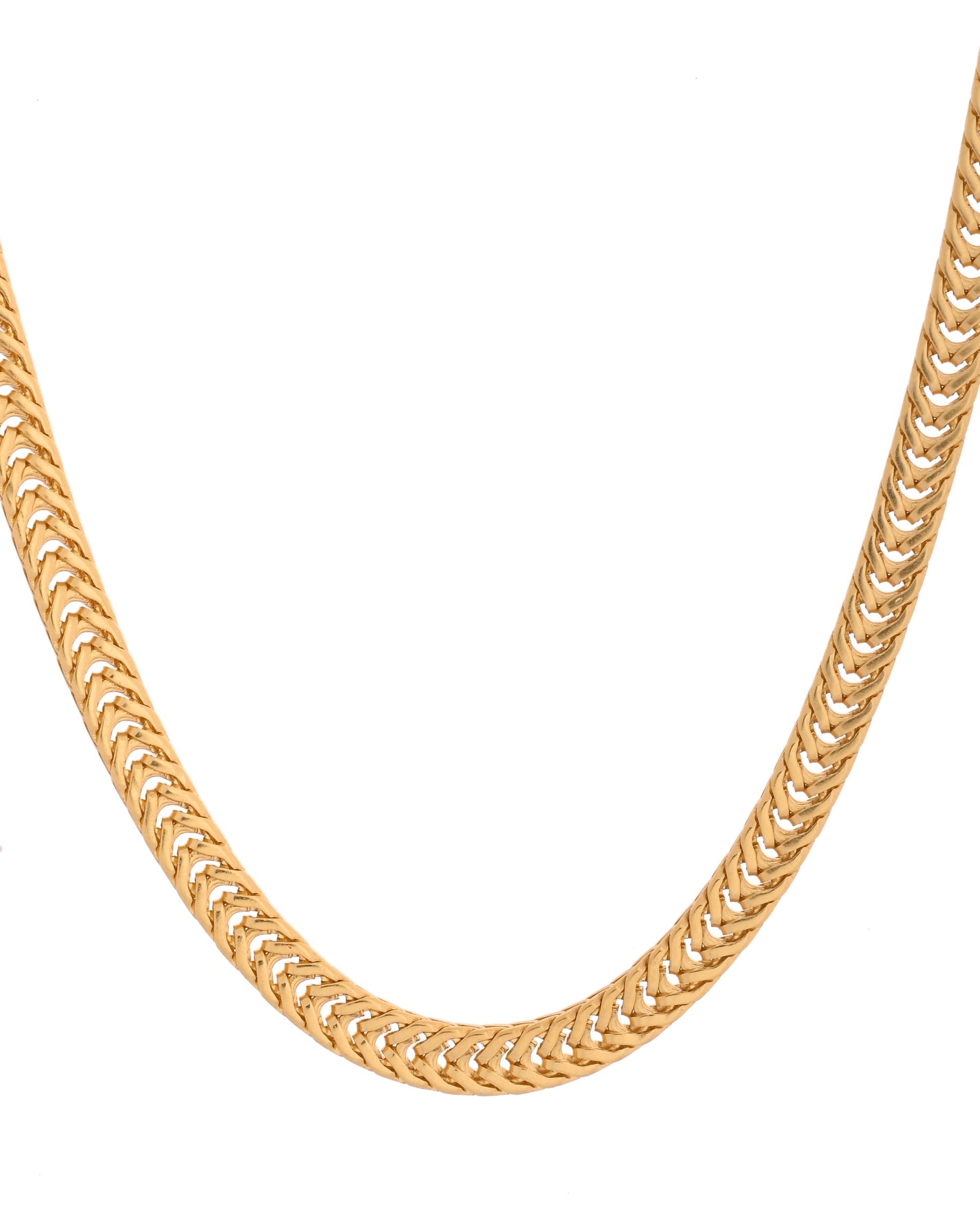 VOJ Stainless Steel Classic Linked Gold Polished Chain 