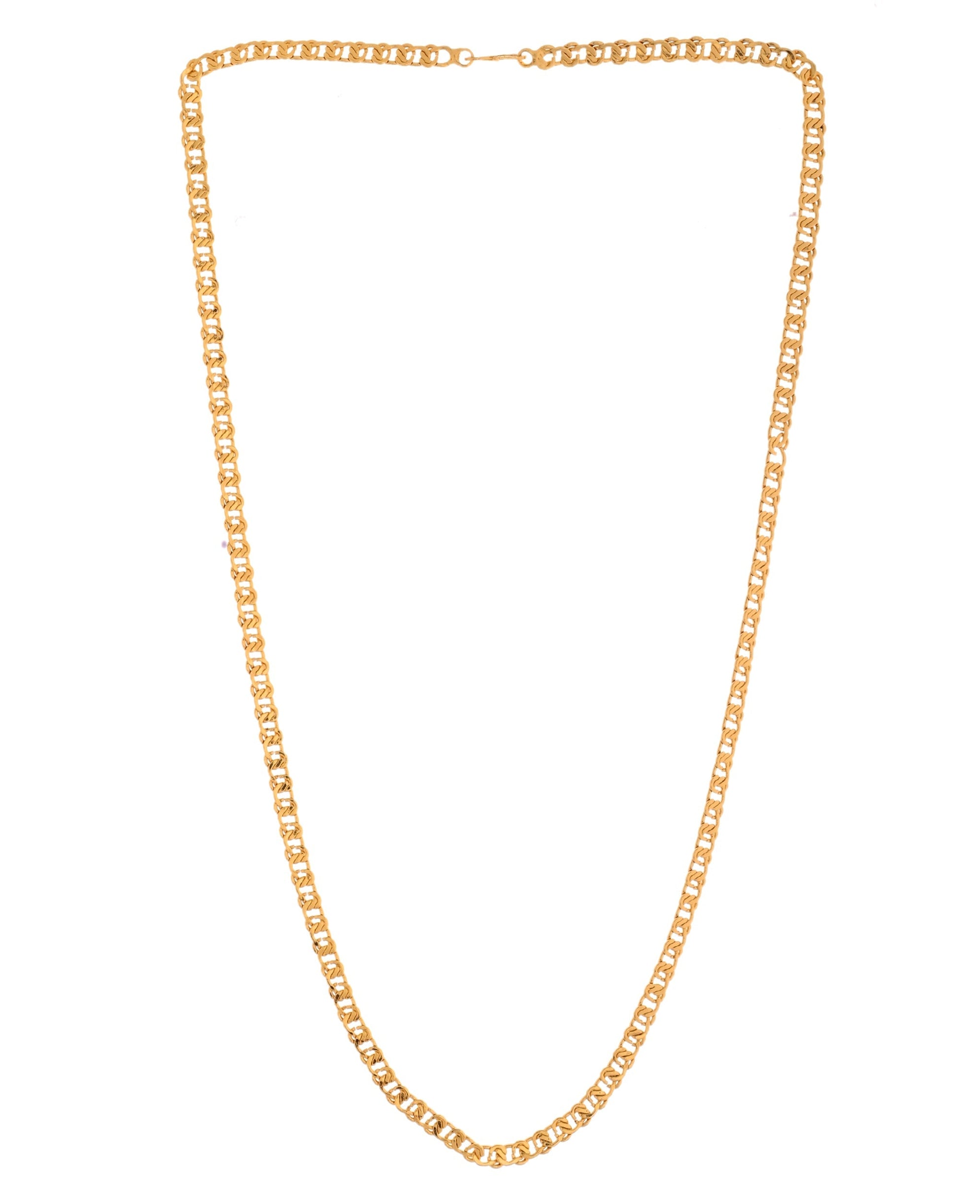 VOJ Stainless Steel Designer Gold Polished Chain For Men 
