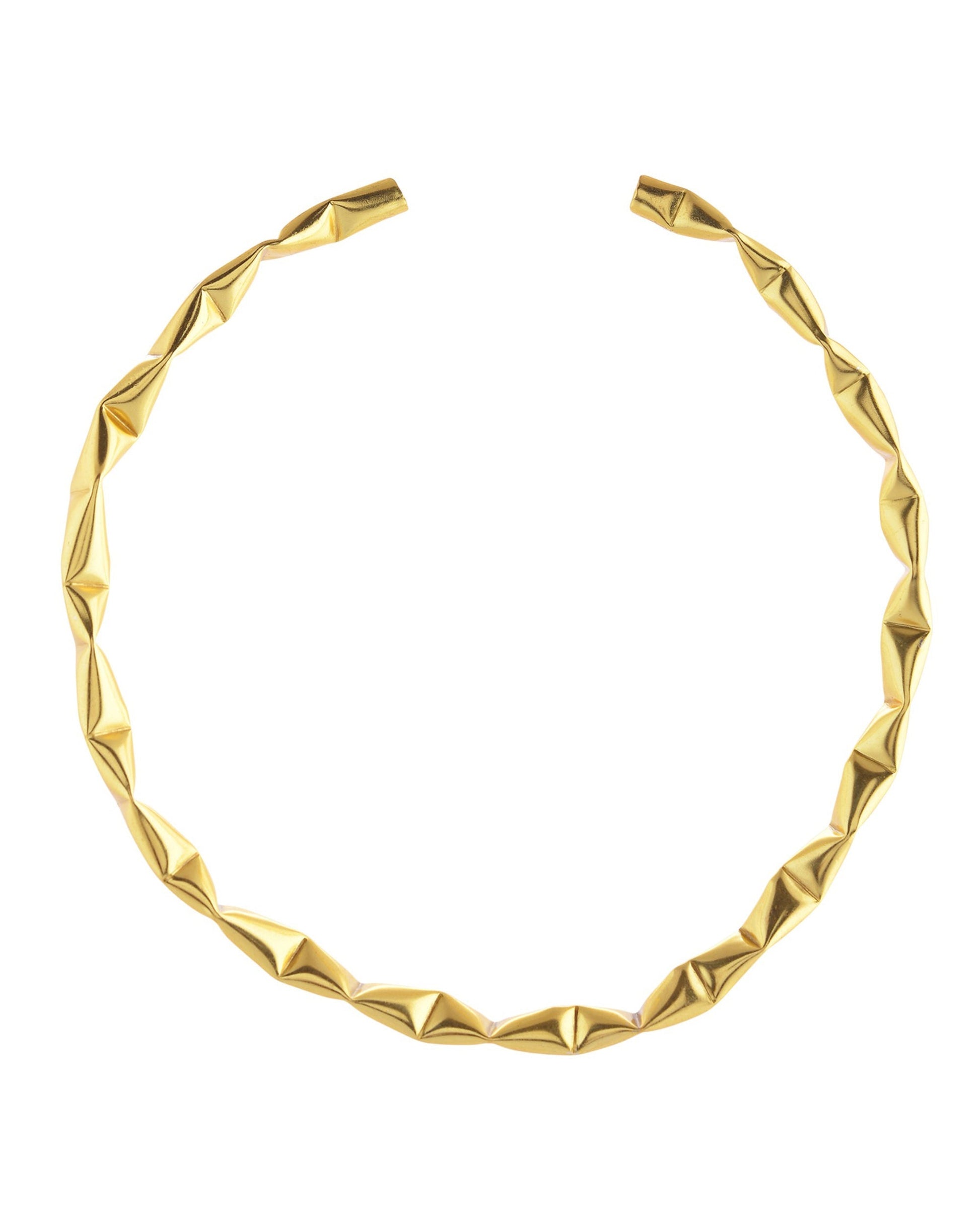 VOJ Gold Polished Anti Tarnished Designer Hasli Necklace 