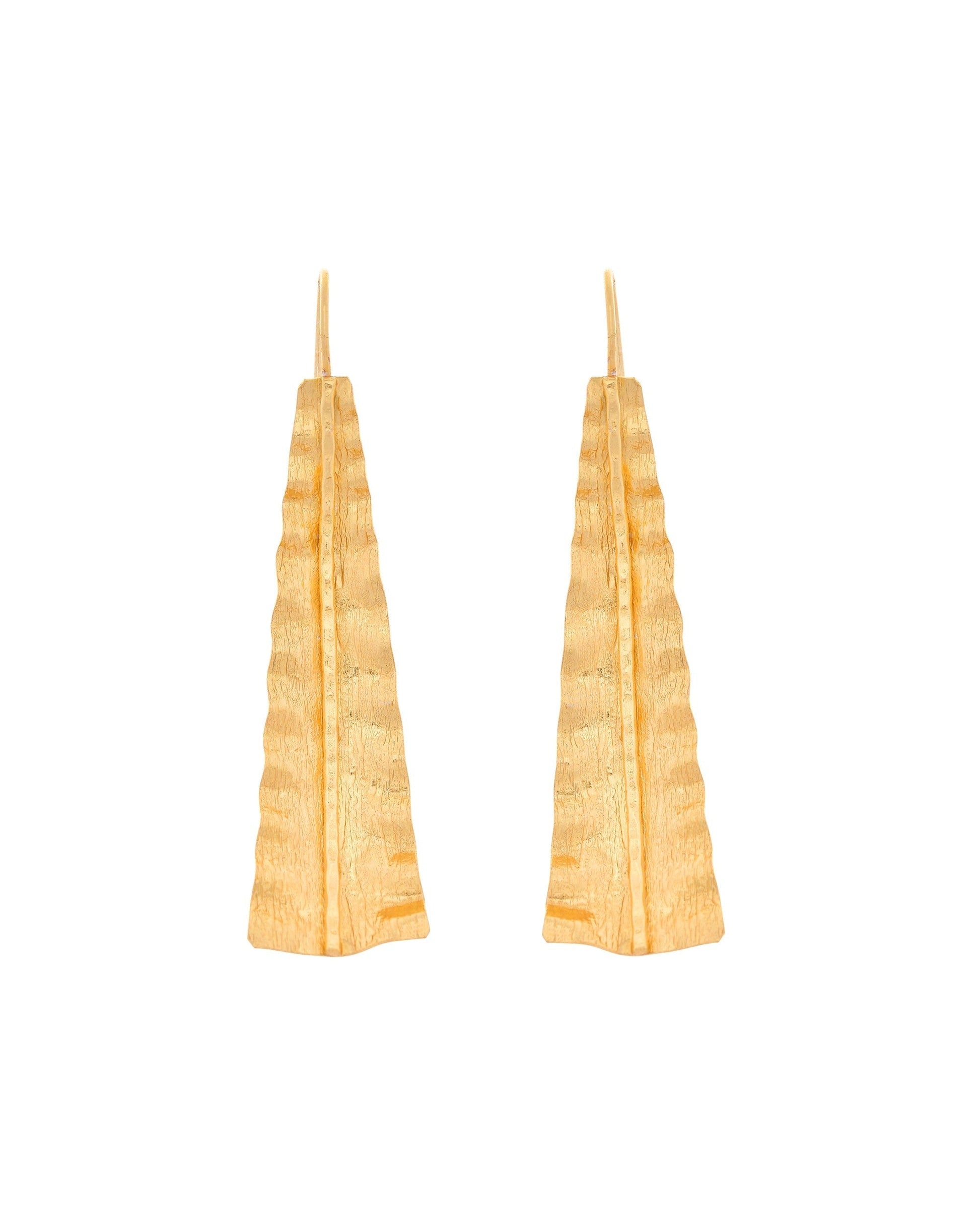 VOJ Gold Polished Anti Tarnished Elegant Designer Drop Earrings 