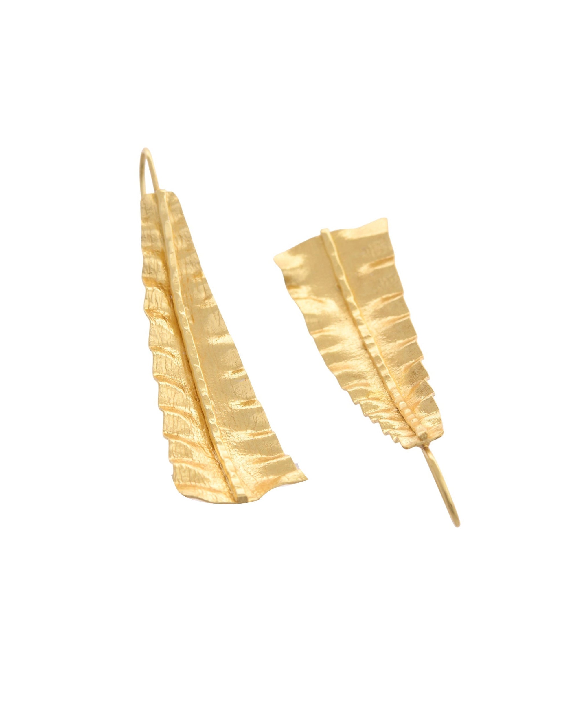VOJ Gold Polished Anti Tarnished Elegant Designer Drop Earrings 