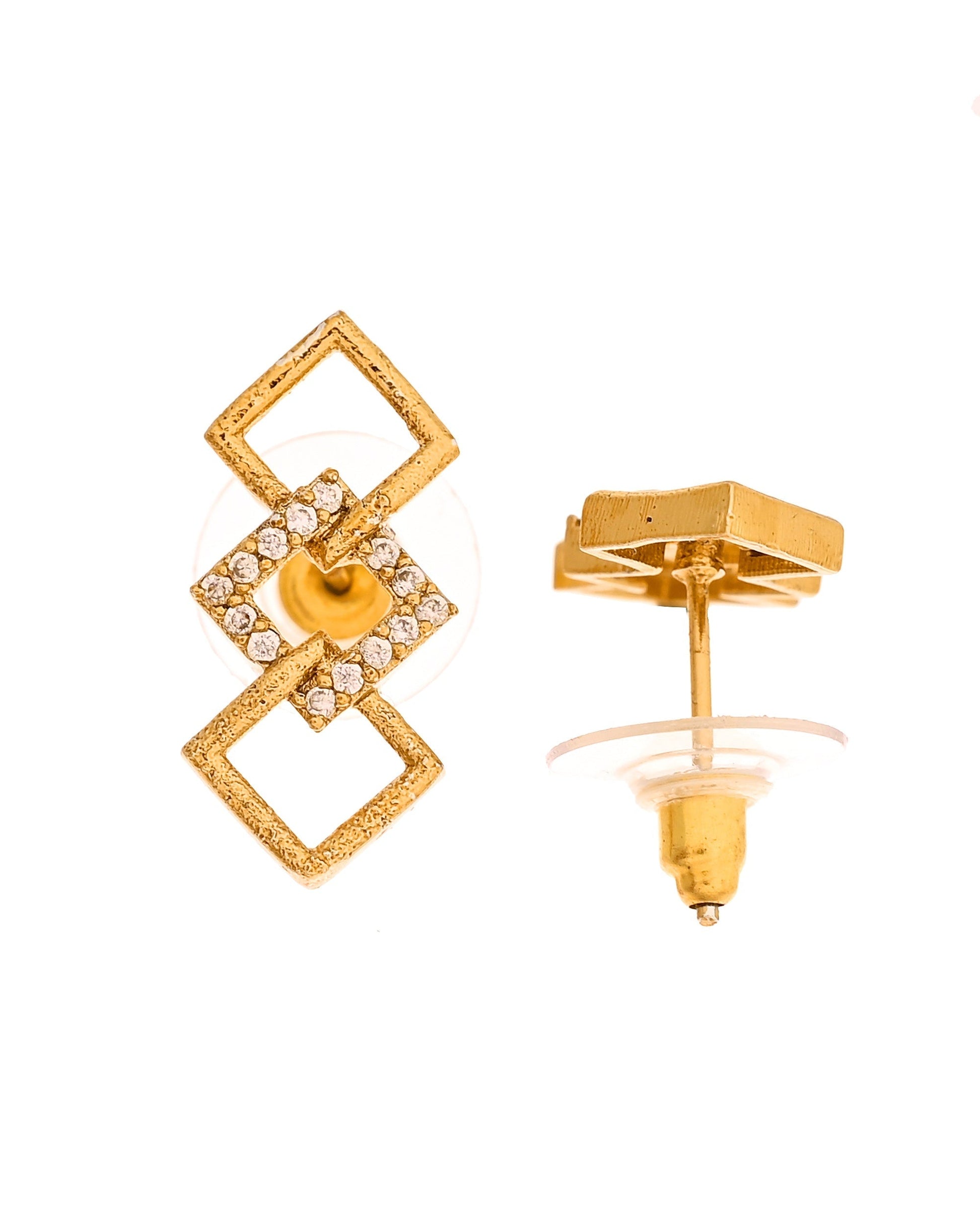 VOJ Gold Plated Geometric Shaped Ad Jewellery Set  Grab2Buy VOJ Grab2Buy