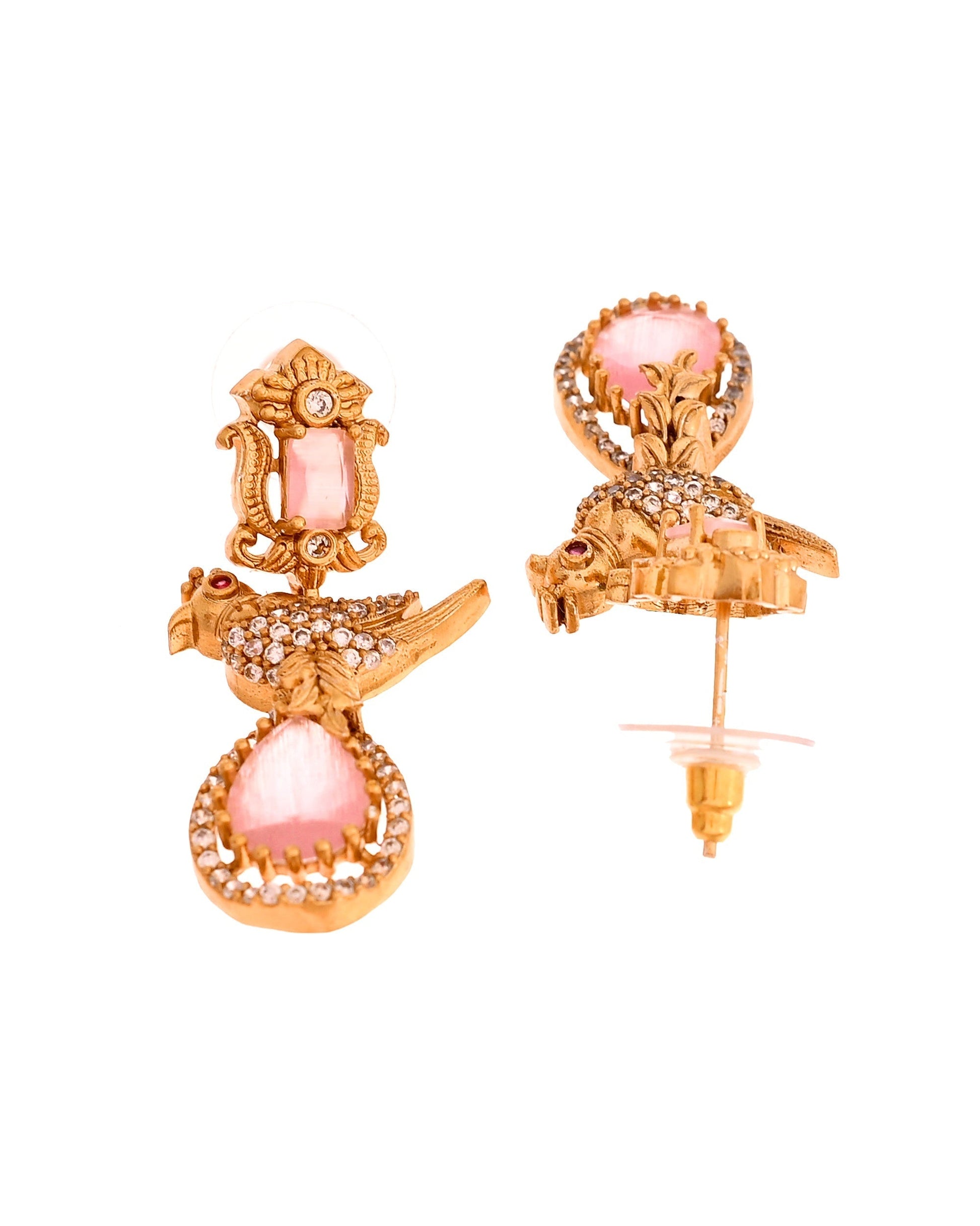 VOJ Gold Plated Bird Shaped Designer Ad Necklace Set  Grab2Buy VOJ Grab2Buy