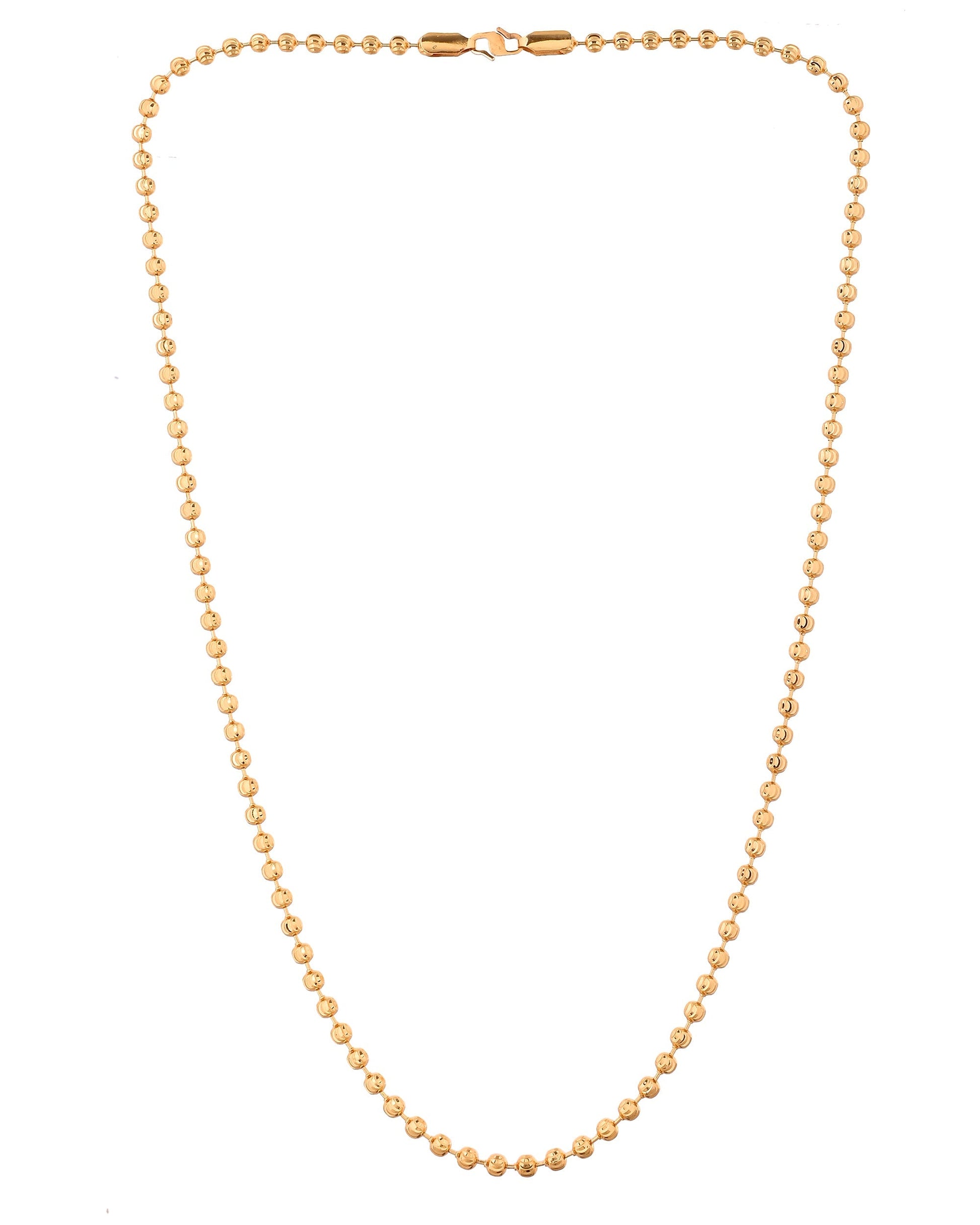 VOJ Gold Plated Designed Dotted Chain For Men  Grab2Buy VOJ Grab2Buy