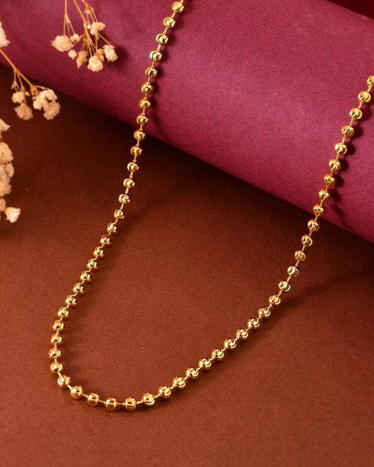 VOJ Gold Plated Designed Dotted Chain For Men  Grab2Buy VOJ Grab2Buy