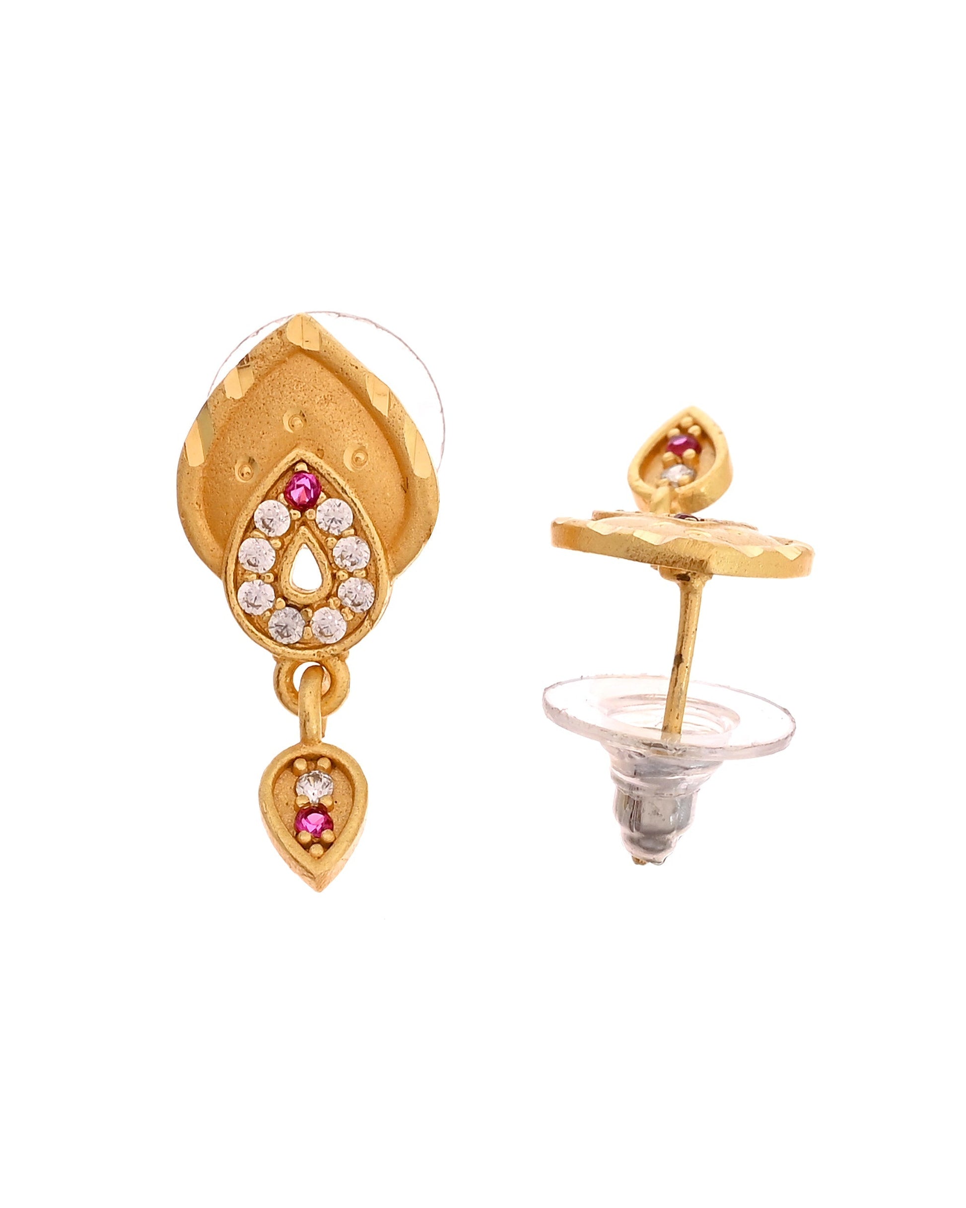 VOJ Gold Plated Teardrop Shaped Chain Set  Grab2Buy VOJ Grab2Buy