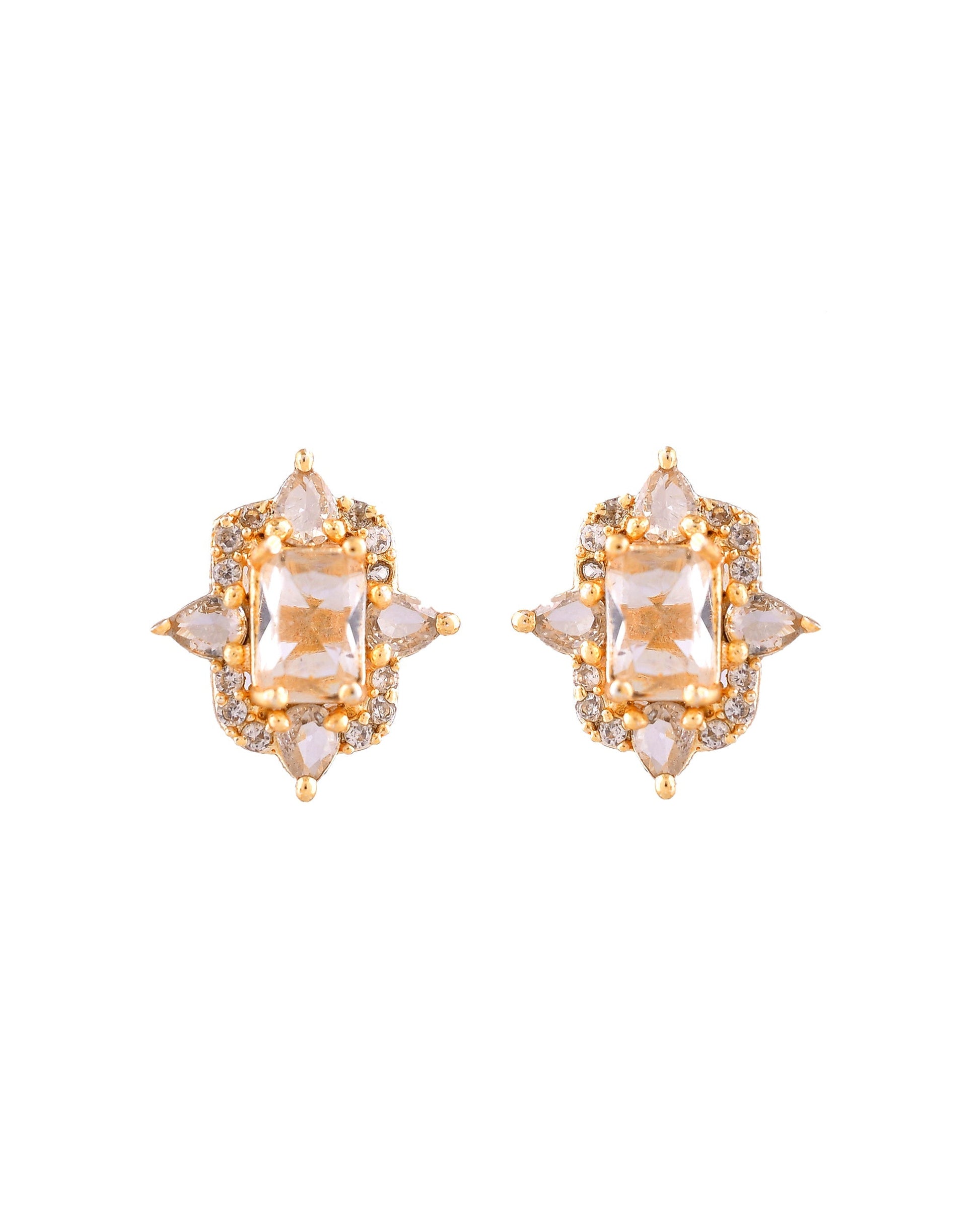 VOJ Gold Toned Rectangular Shaped Ad Chain Set  Grab2Buy VOJ Grab2Buy