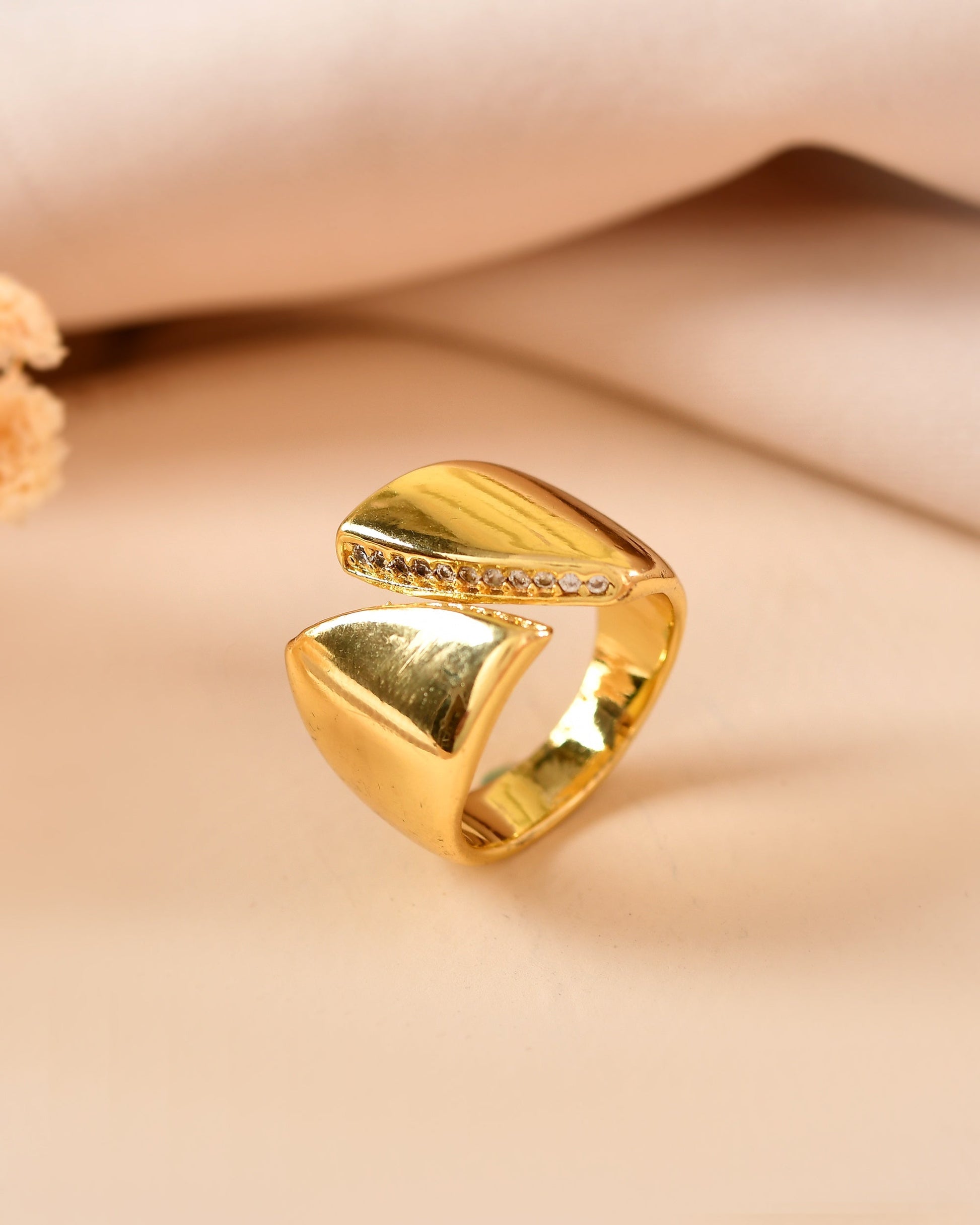VOJ Gold Plated Adjustable Ring For Women  Grab2Buy VOJ Grab2Buy