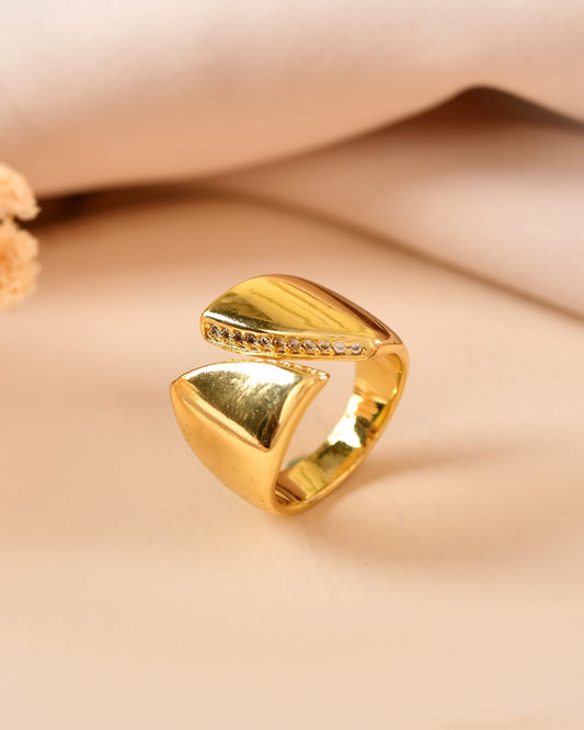 VOJ Gold Plated Adjustable Ring For Women  Grab2Buy VOJ Grab2Buy