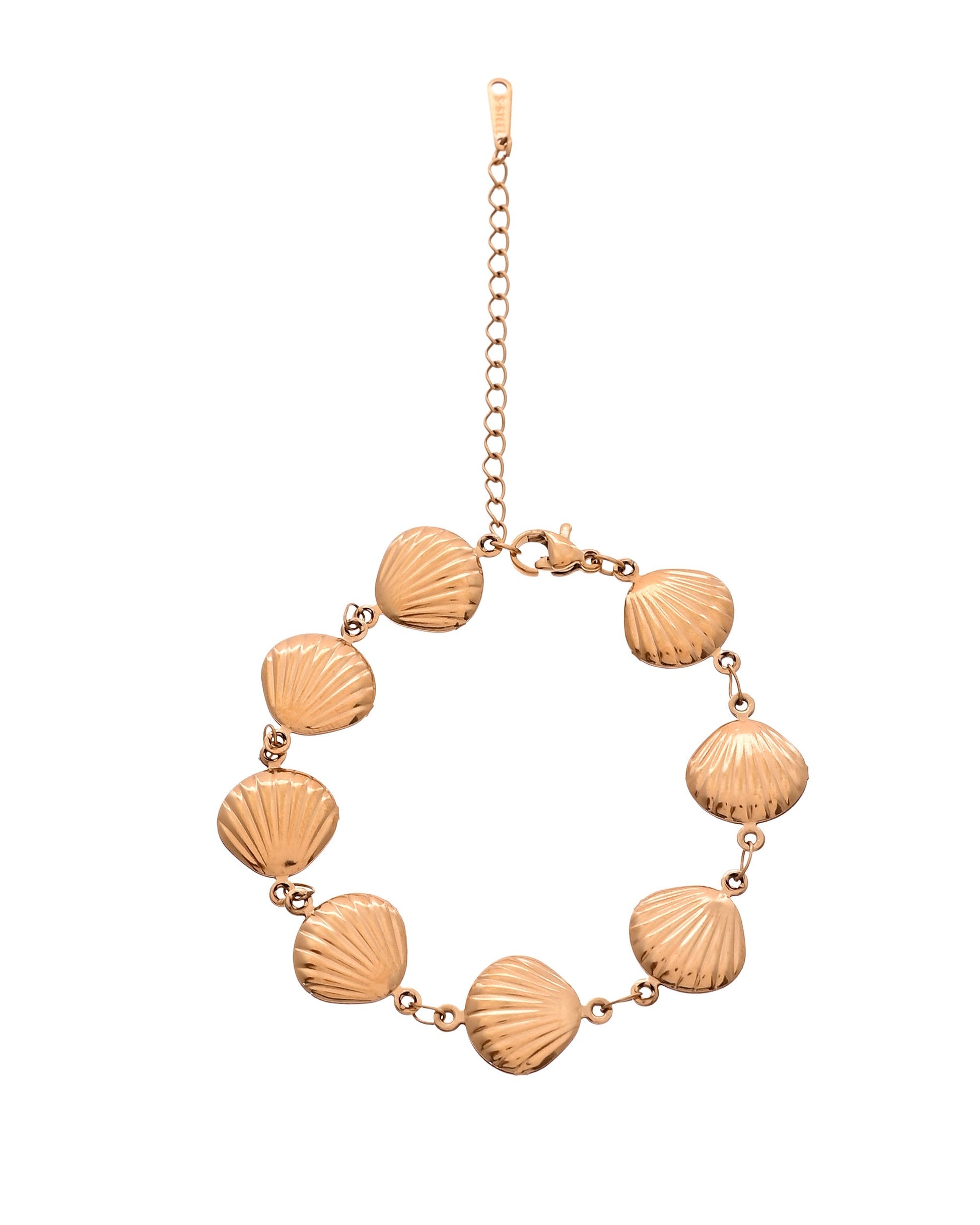 VOJ Gold Plated Elegant Shell Shaped Bracelet For Women  Grab2Buy VOJ Grab2Buy