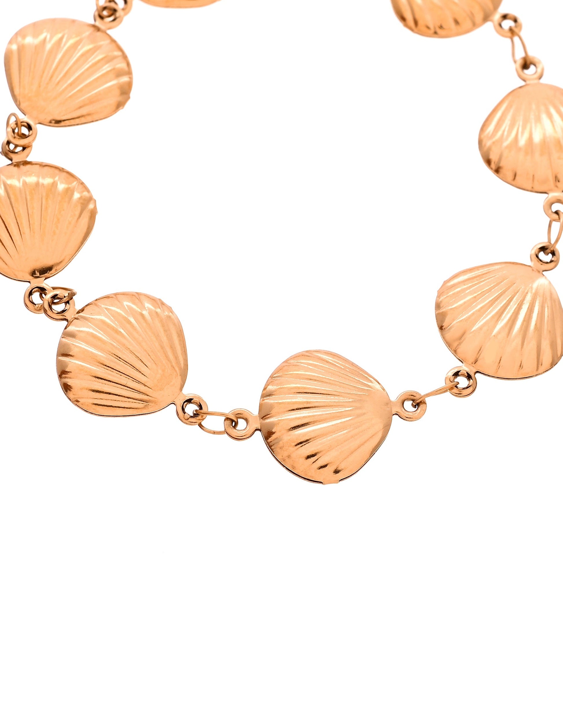 VOJ Gold Plated Elegant Shell Shaped Bracelet For Women  Grab2Buy VOJ Grab2Buy