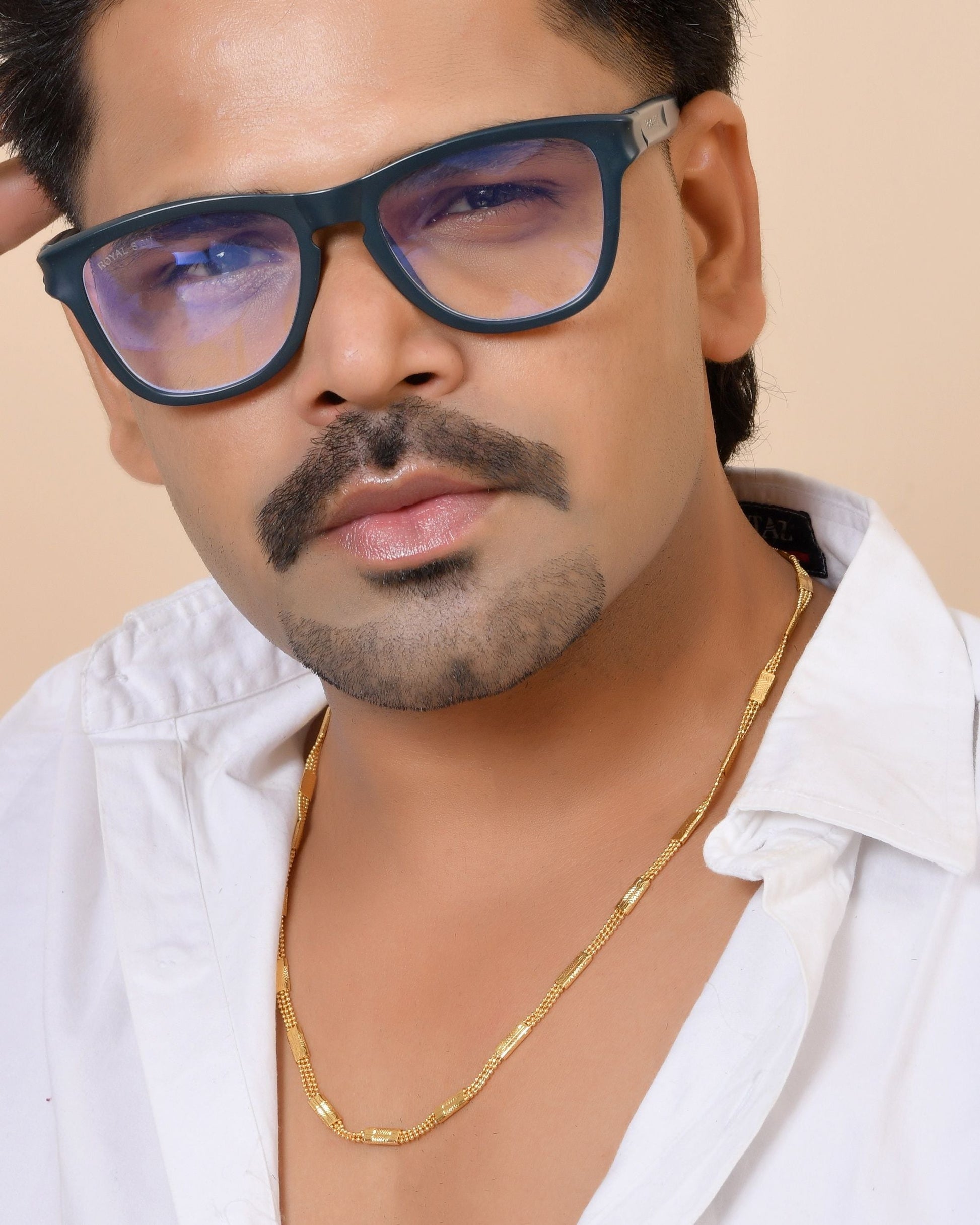 VOJ Gold Plated Rectangular With Multi Layer Chain For Men  Grab2Buy VOJ Grab2Buy