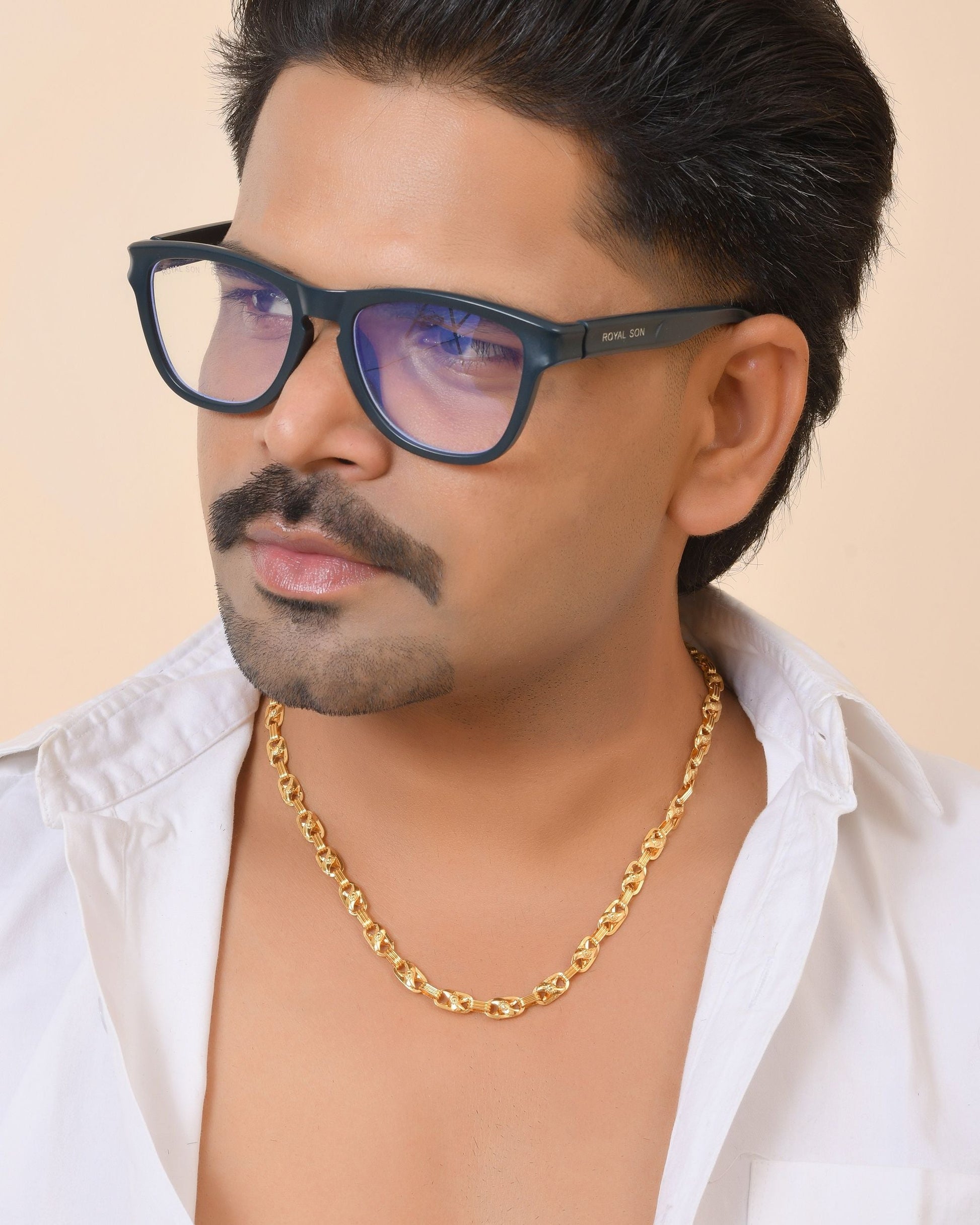 VOJ Gold Toned Elegant Designer Link Chain For Men  Grab2Buy VOJ Grab2Buy