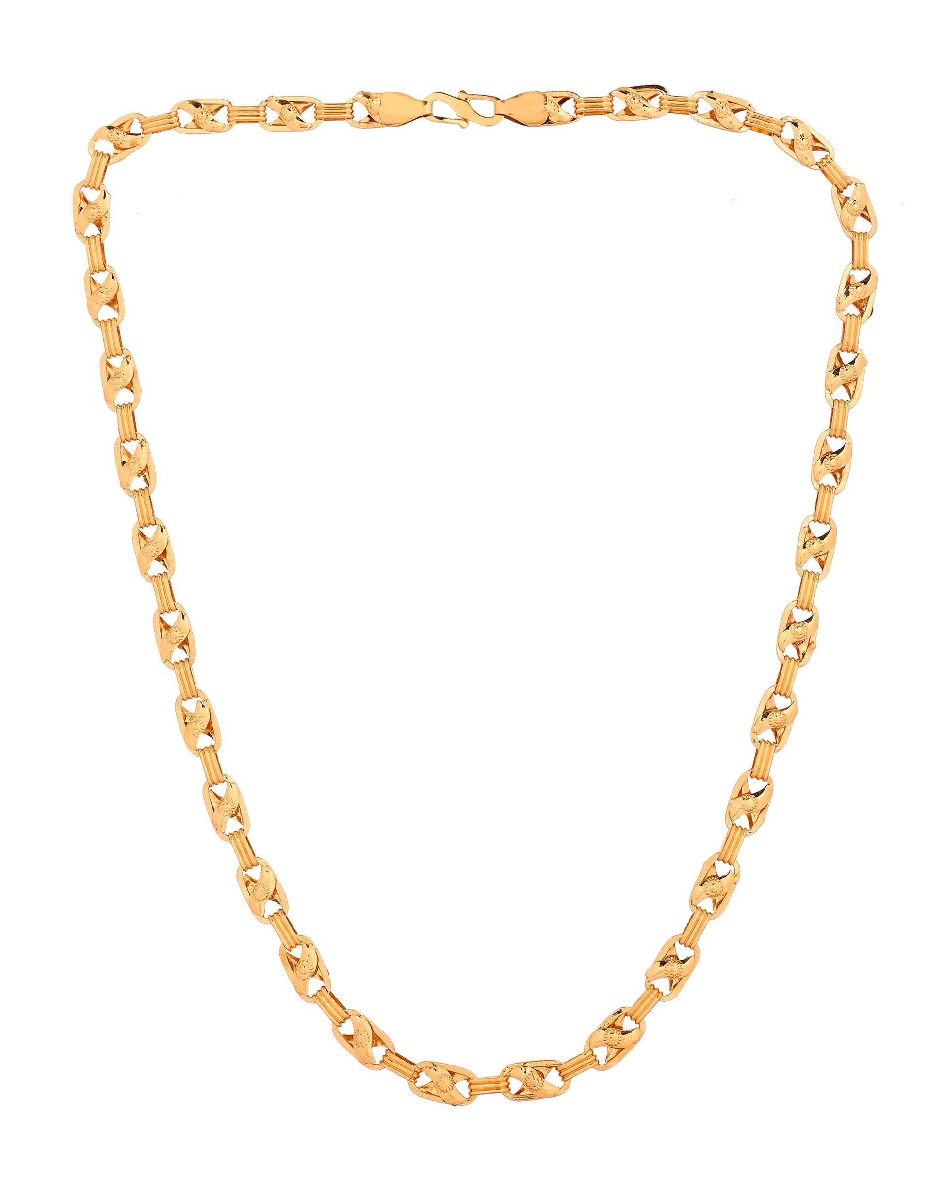 VOJ Gold Toned Elegant Designer Link Chain For Men  Grab2Buy VOJ Grab2Buy