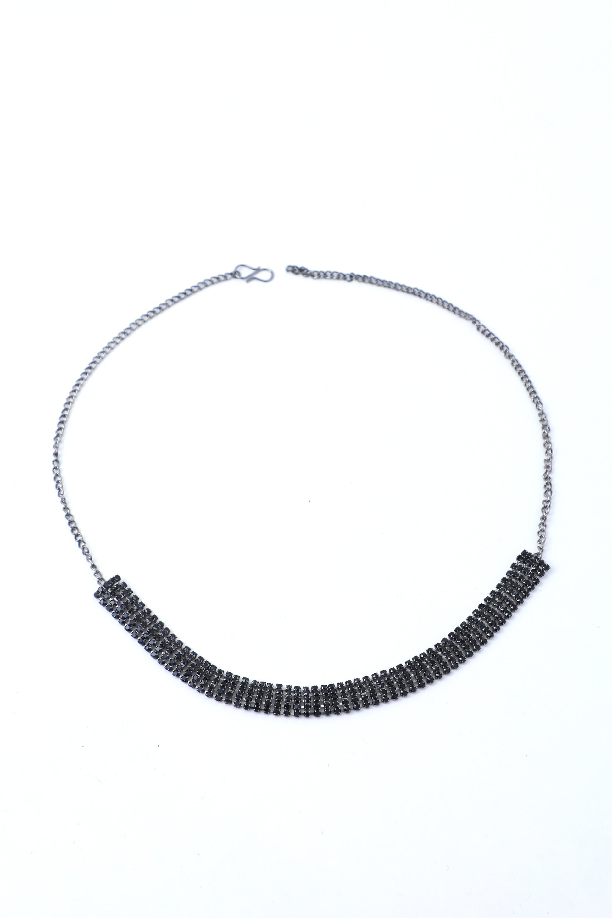 VOJ Black Stone Studded Choker Jewellery Set - Grab2buy