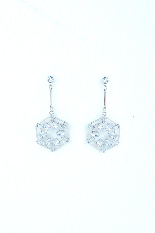 VOJ Silver Plated Stone Studded Circluar Earrings - Grab2buy