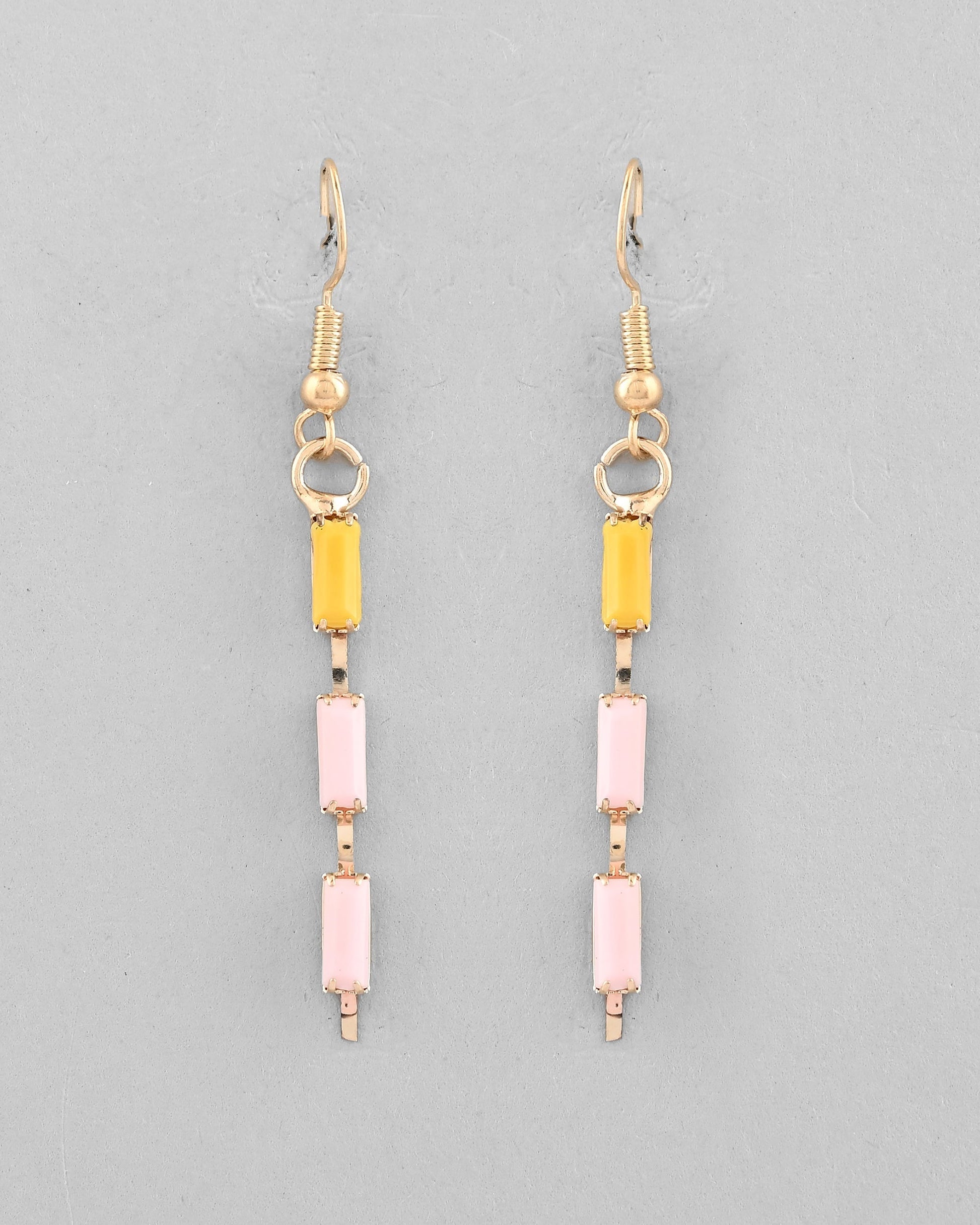VOJ Multi Coloured Long Necklace With Earrings Set - Swadesiicart
