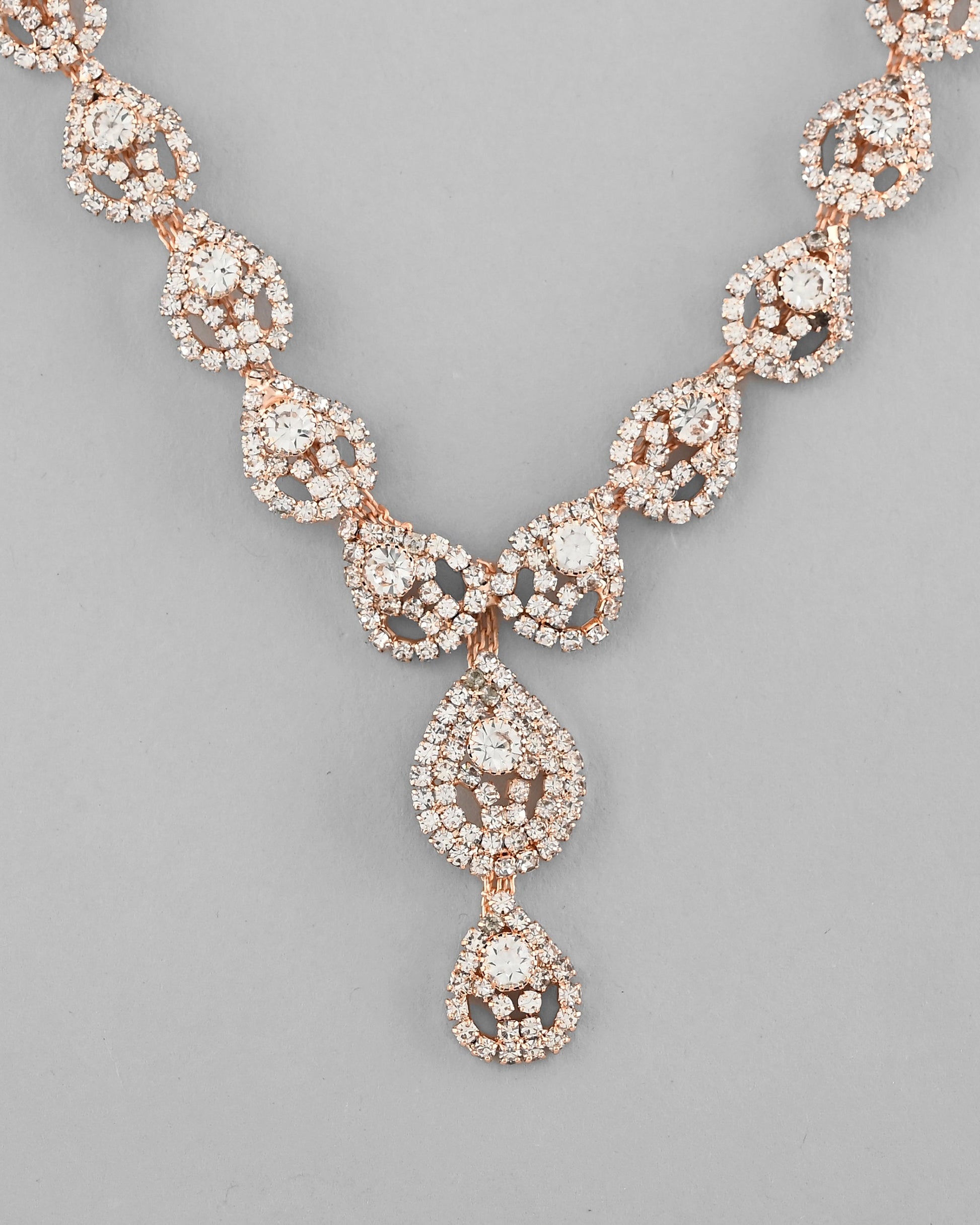 VOJ CZ Stone Studded Gold-Polished Jewellery Set VOJ (Valley Of Jewellery)