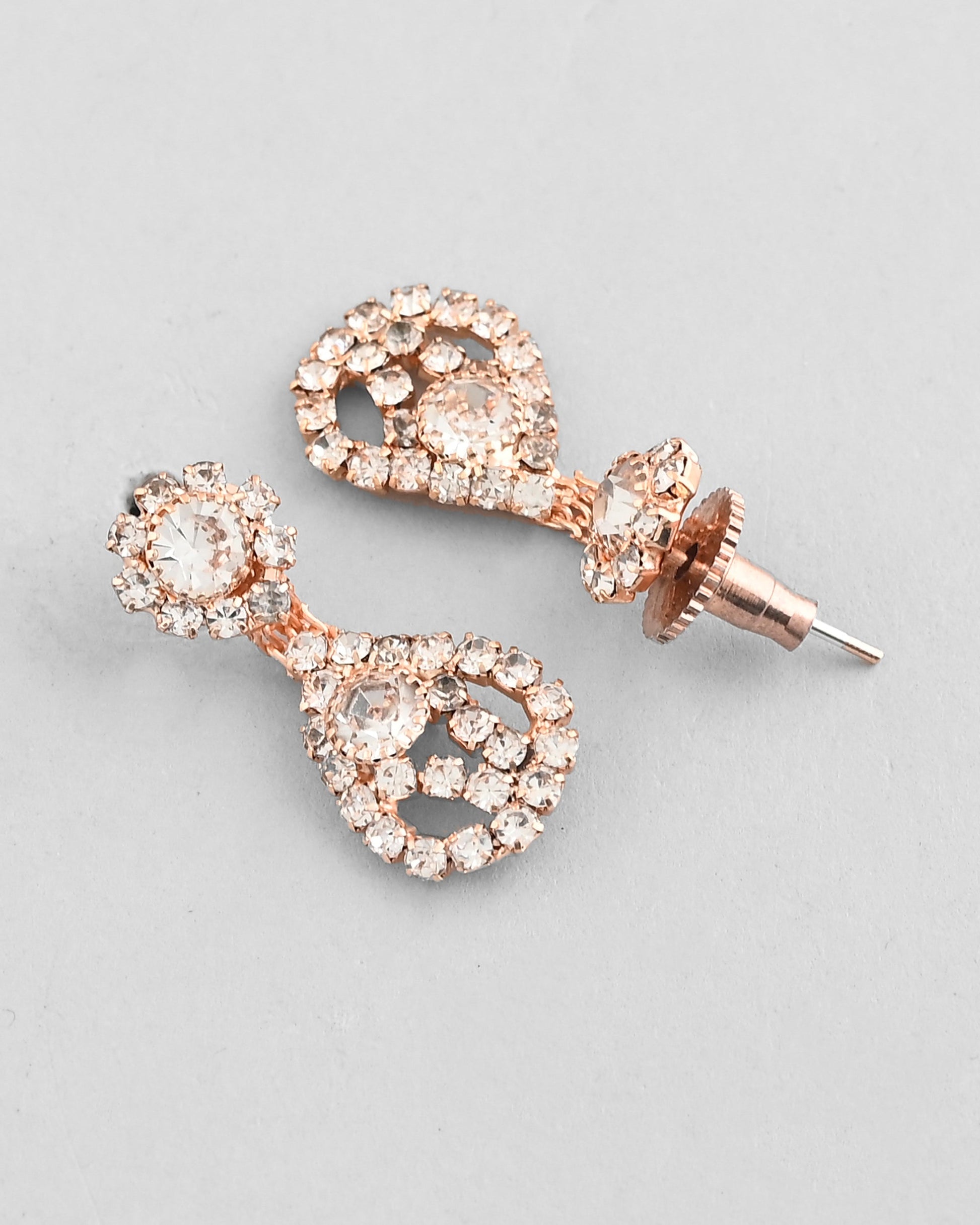 VOJ CZ Stone Studded Gold-Polished Jewellery Set VOJ (Valley Of Jewellery)