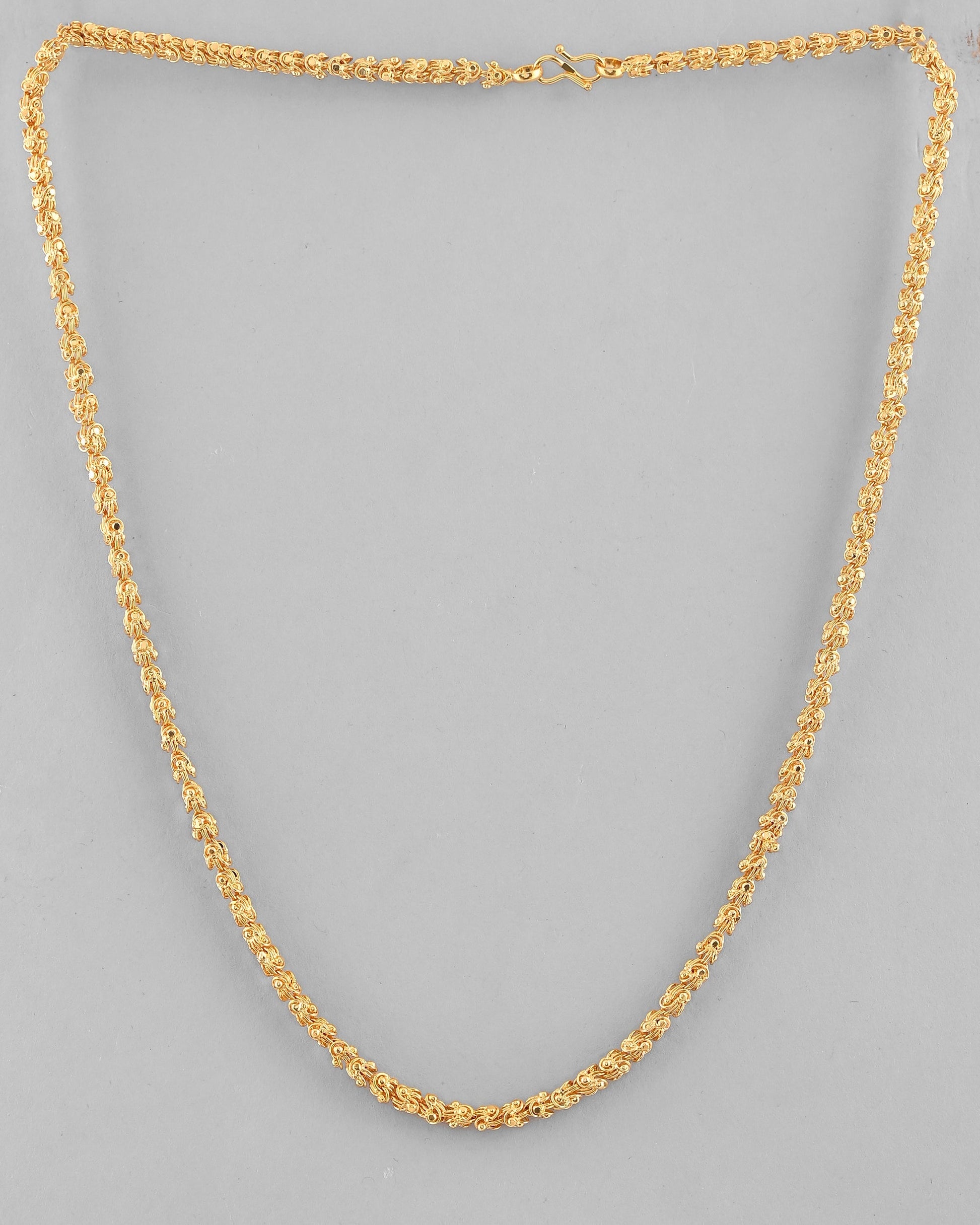 VOJ Gold-Polished EvilEye Men Designer Chain 