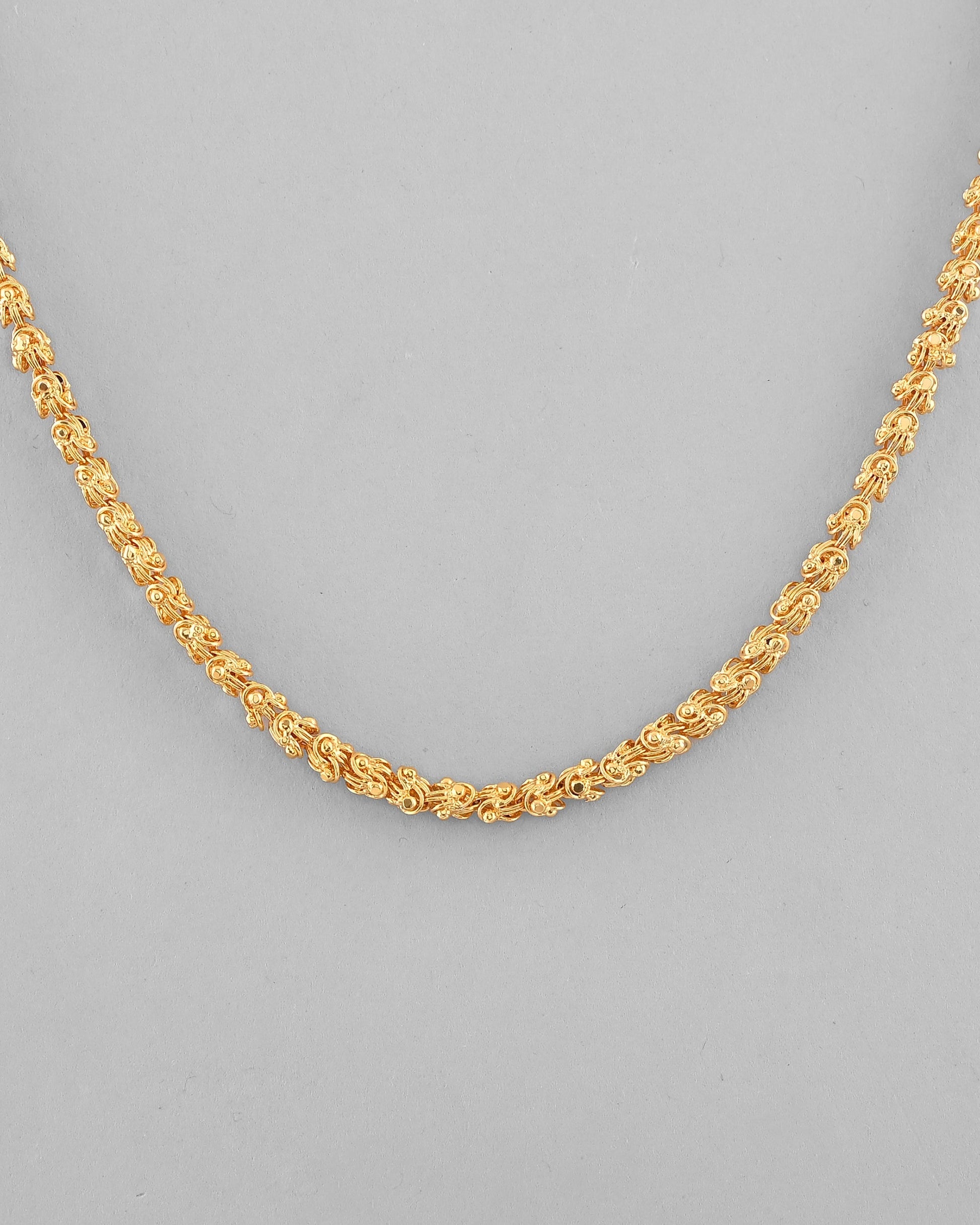VOJ Gold-Polished EvilEye Men Designer Chain 