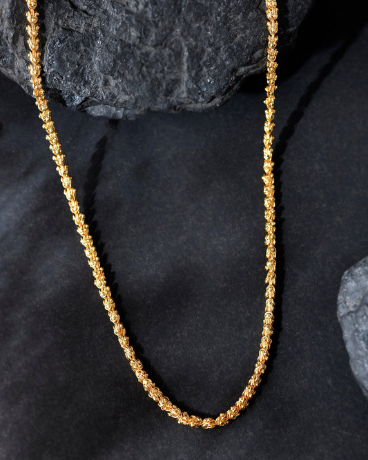 VOJ Gold-Polished EvilEye Men Designer Chain 
