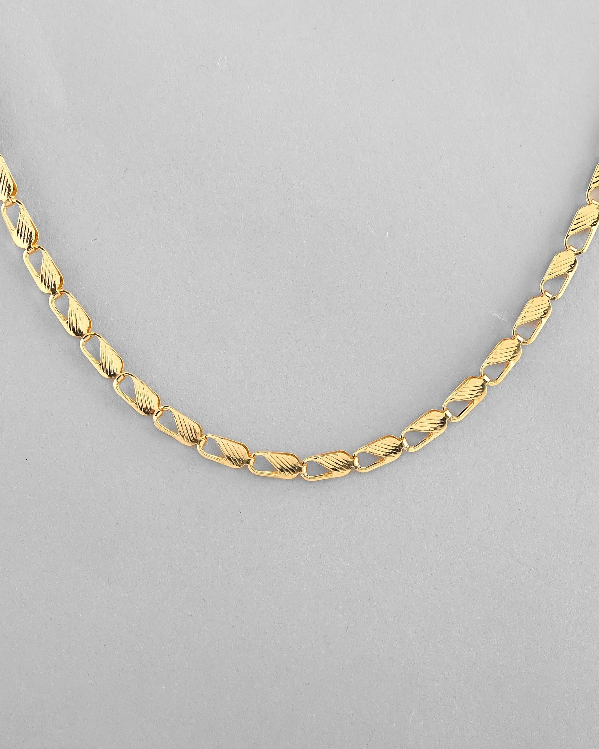 VOJ Gold-Polished Men Designer Chain 