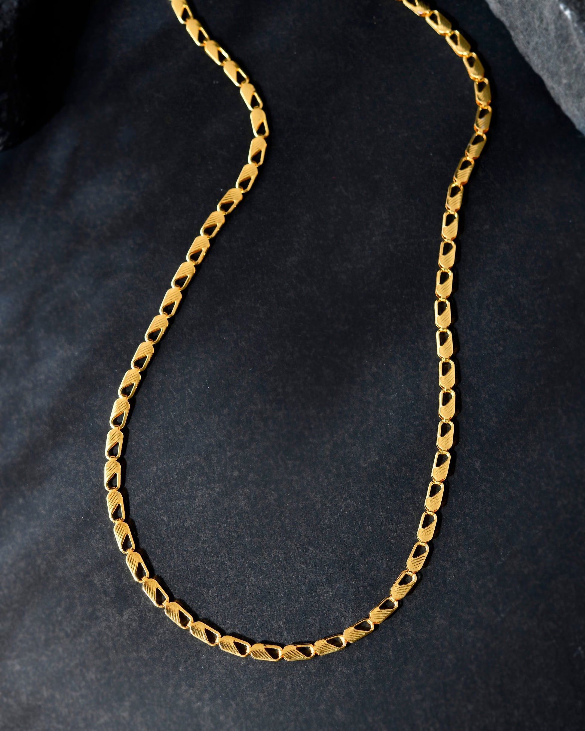 VOJ Gold-Polished Men Designer Chain 