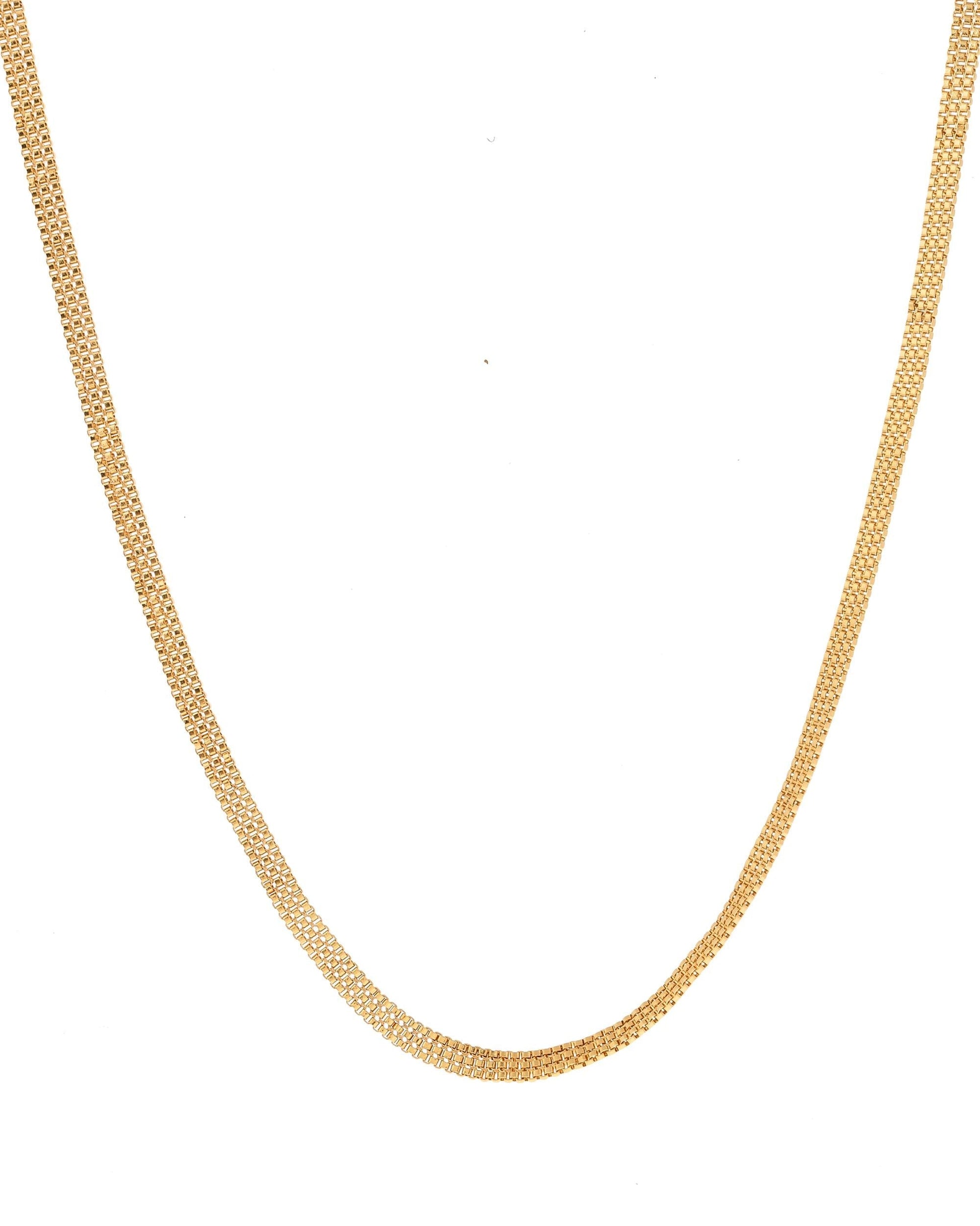 VOJ Gold-Polished Designer Box Men Chain 